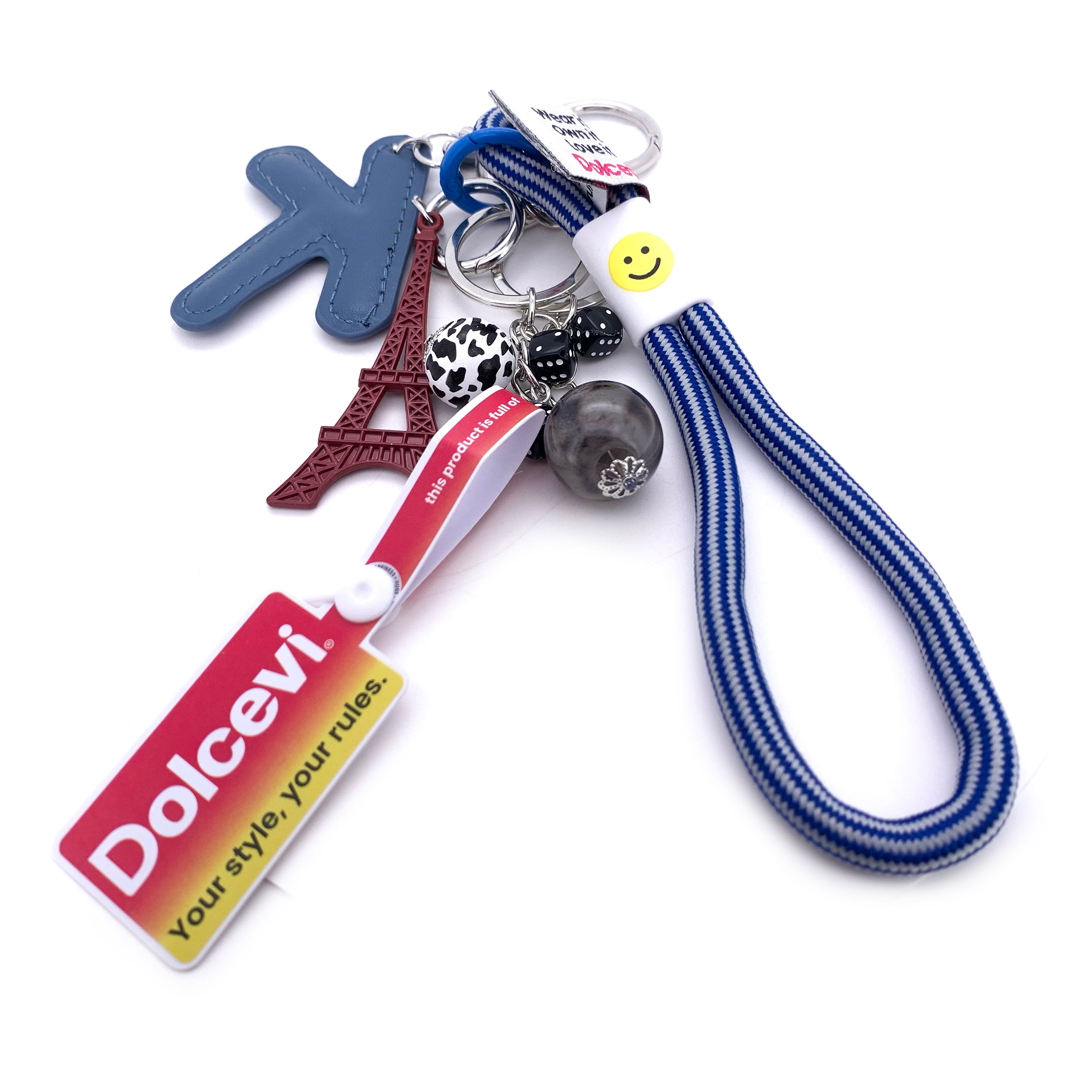Eiffel Charm & Dice Loop Key Holder