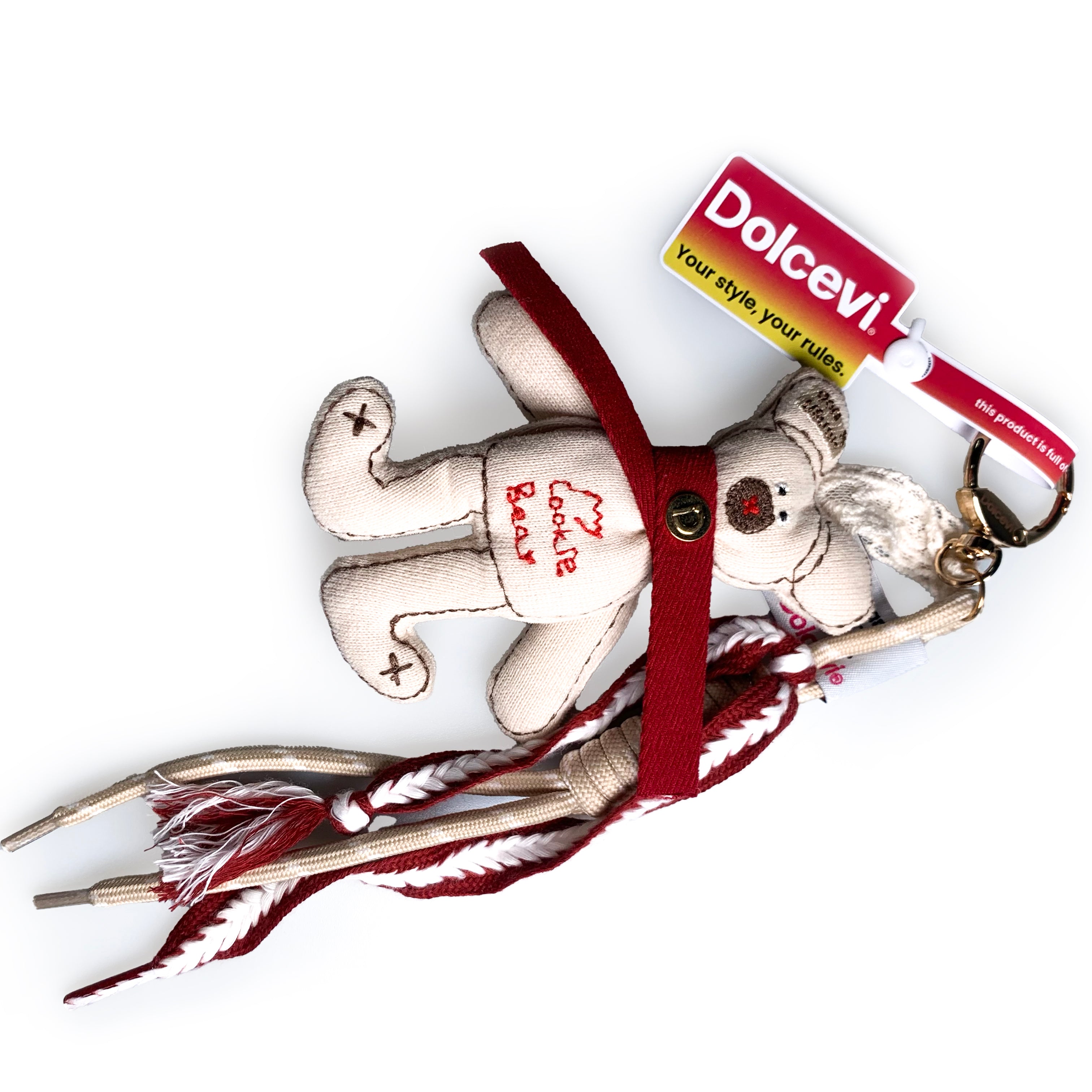 Lace Bear Keychain Charm