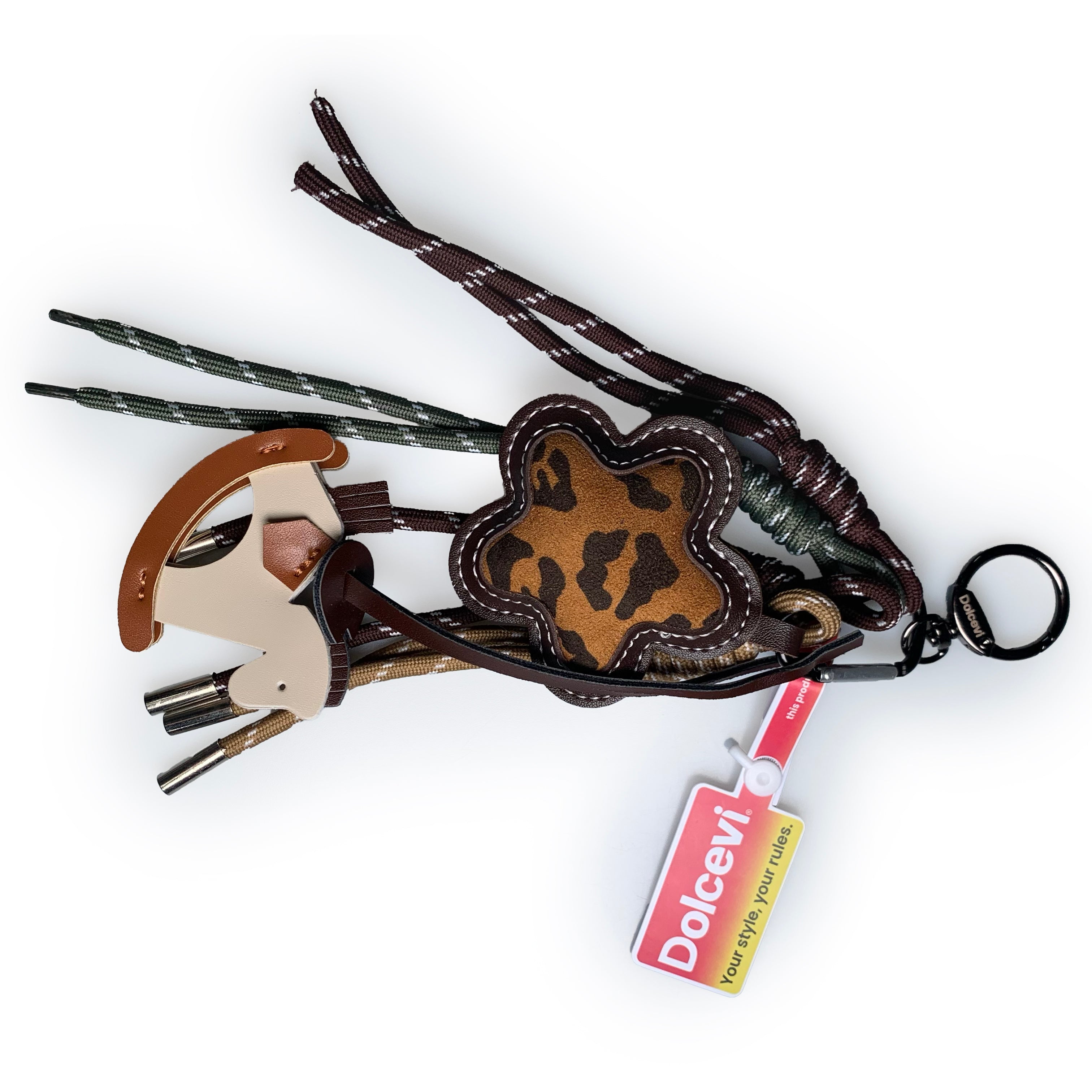 Leopard Wild Bloom Paracord Key Charm