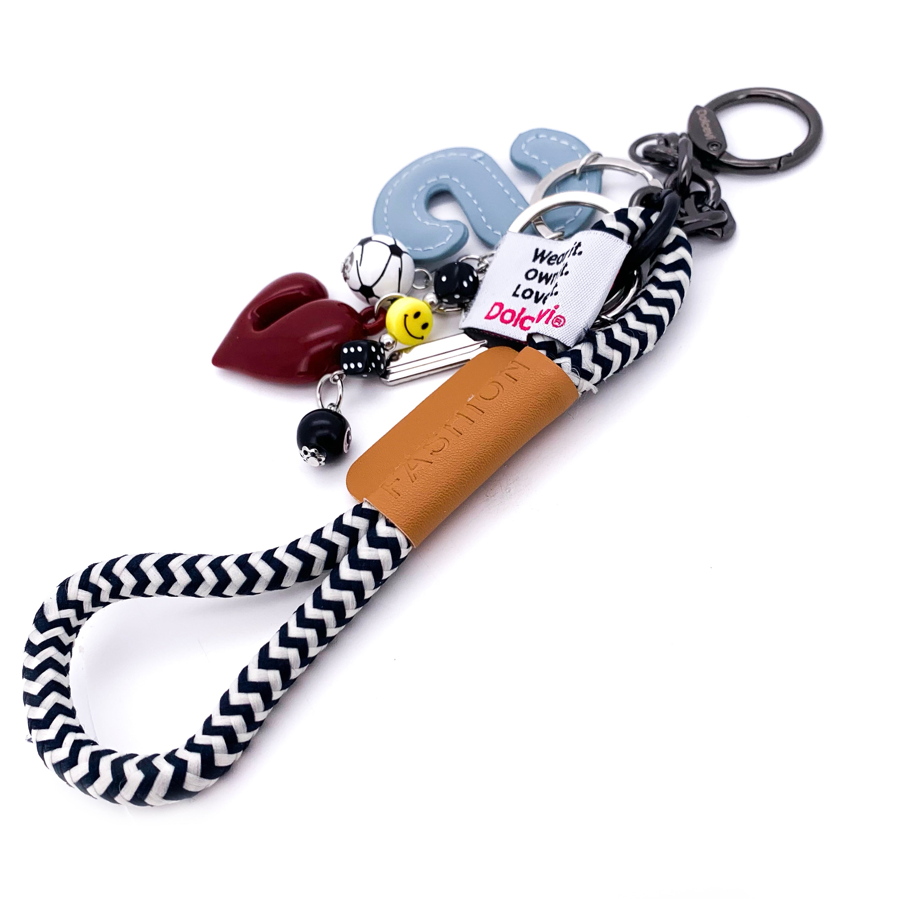 Mixed Charms Keychain – Heart, Snake & Soccer Edition