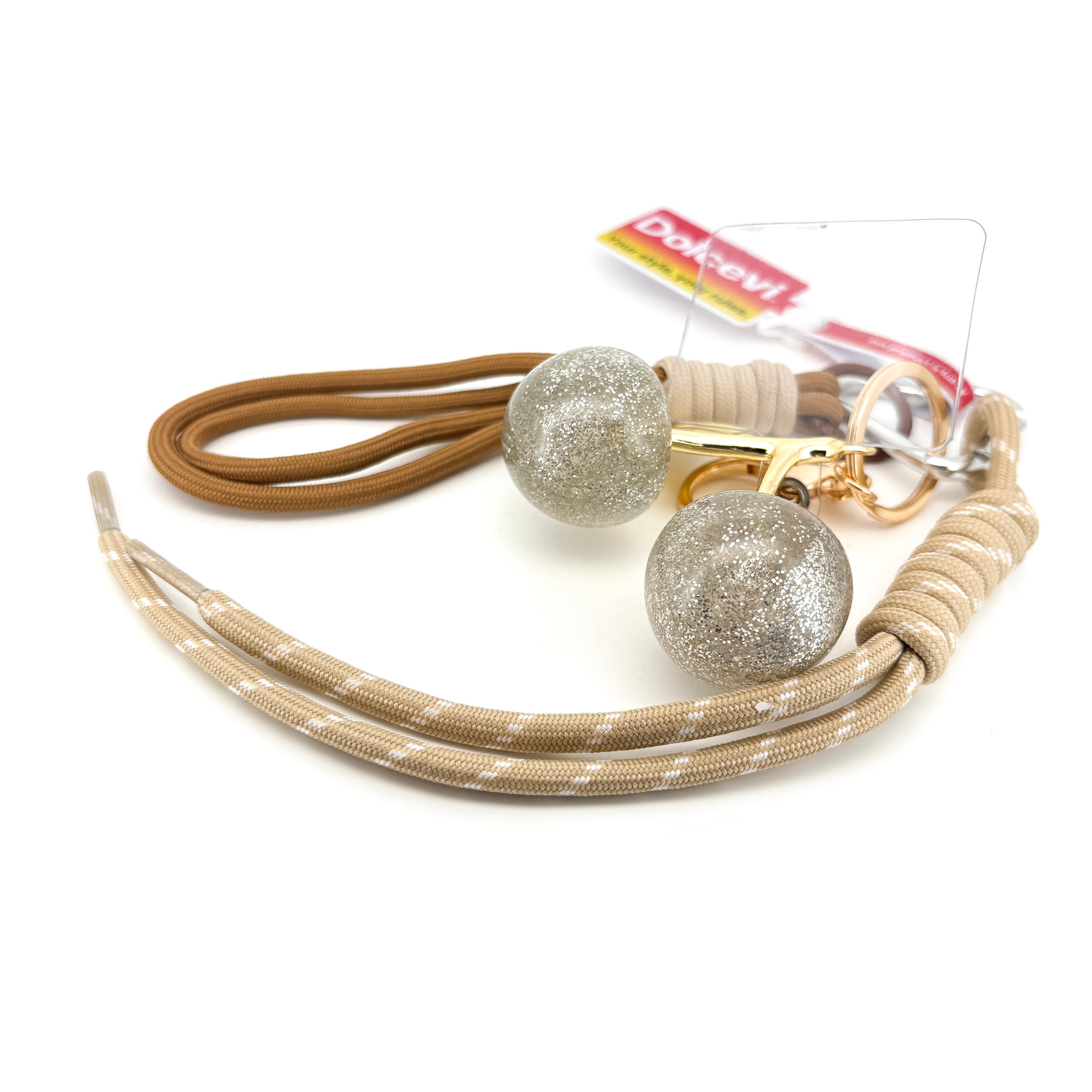 Golden Glimmer Cherry Bag Charm