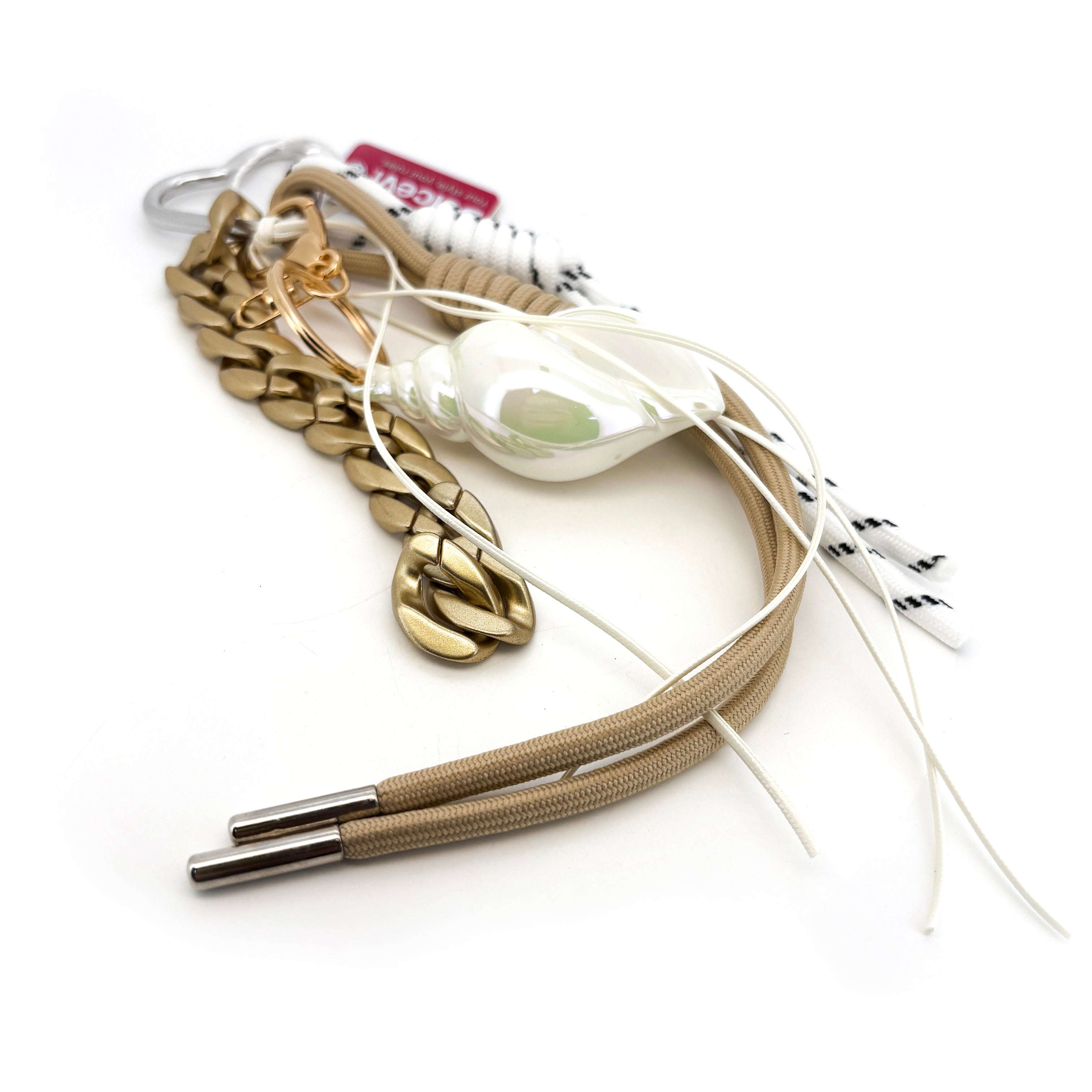 Iridescent Drop & Chain Bag Charm