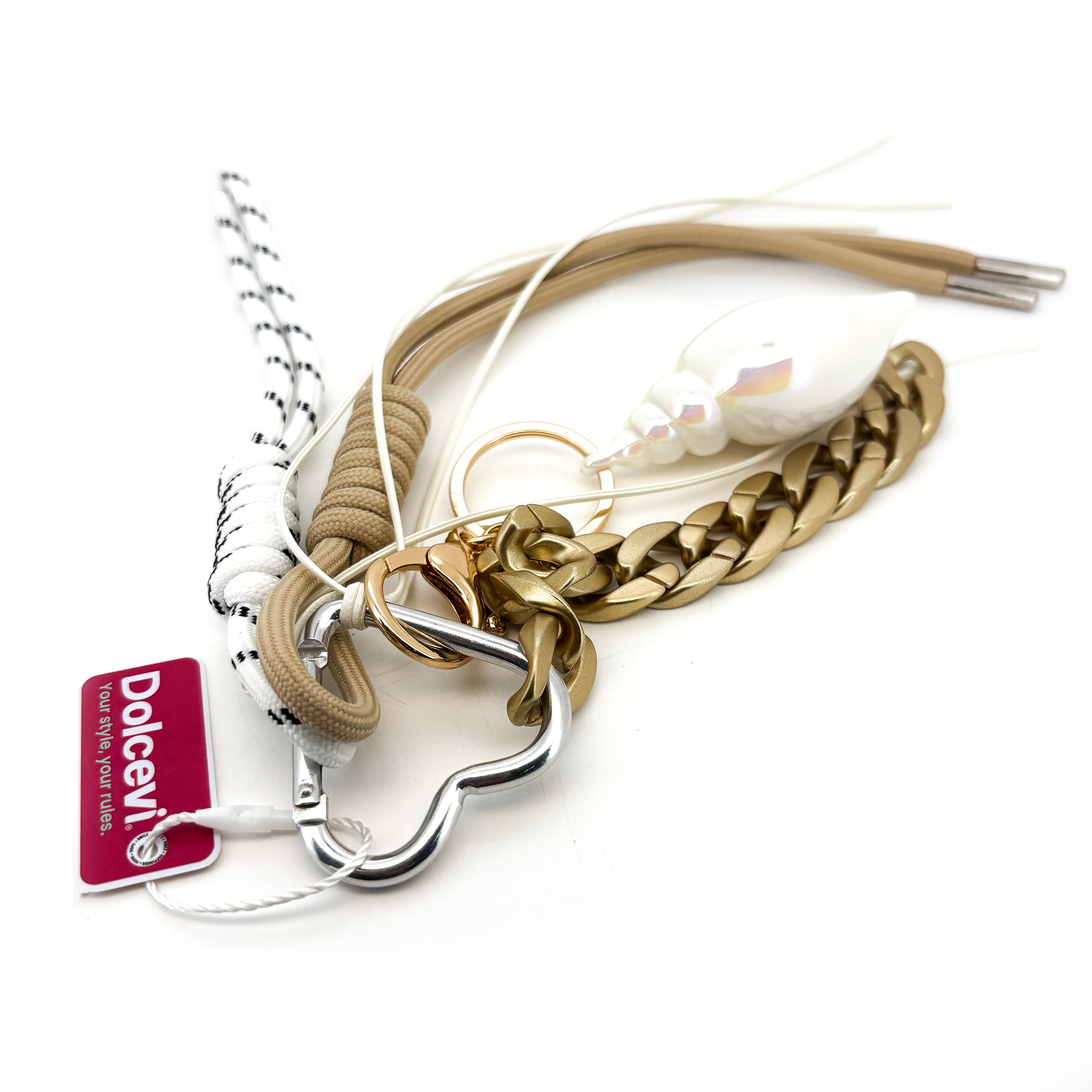 Iridescent Drop & Chain Bag Charm