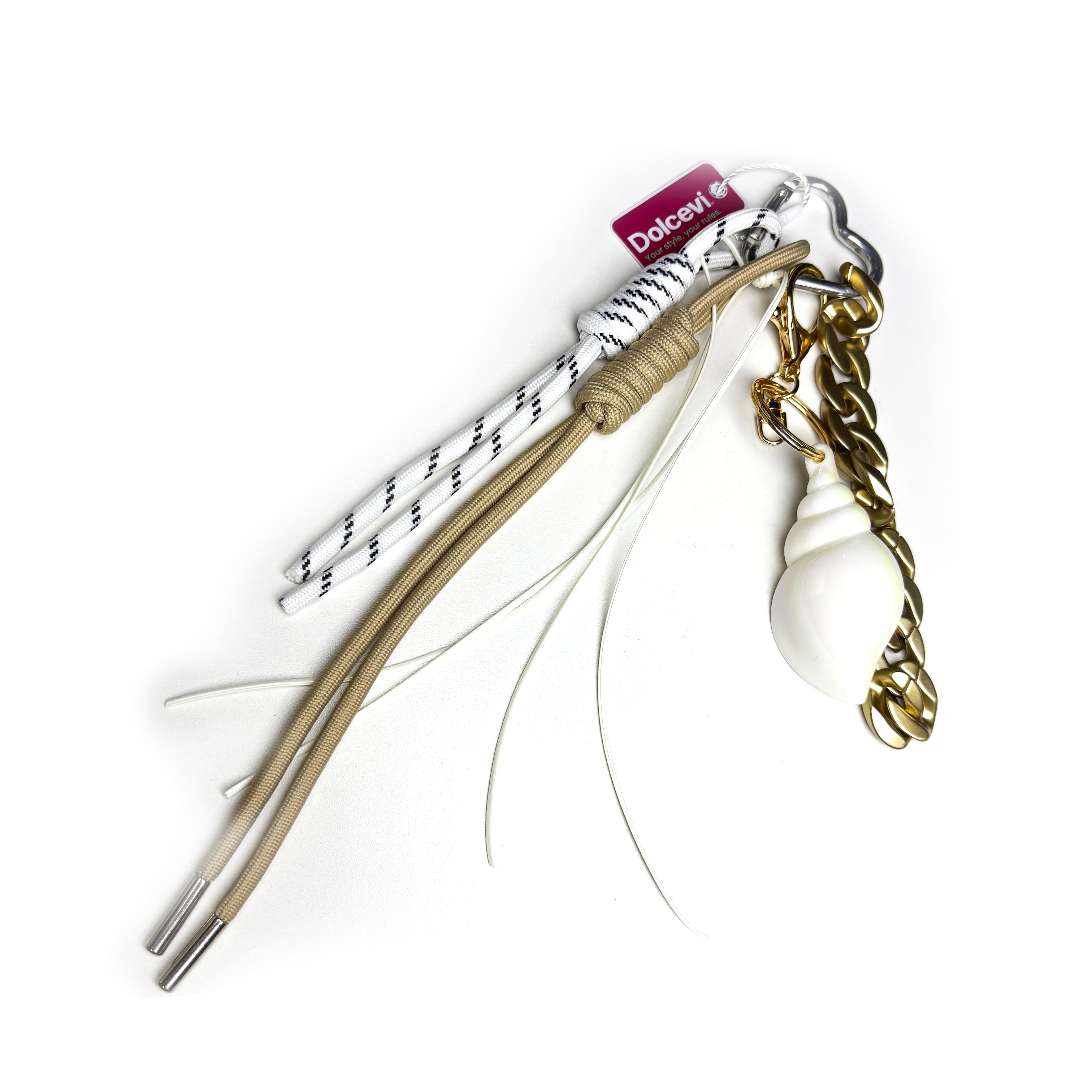 Iridescent Drop & Chain Bag Charm