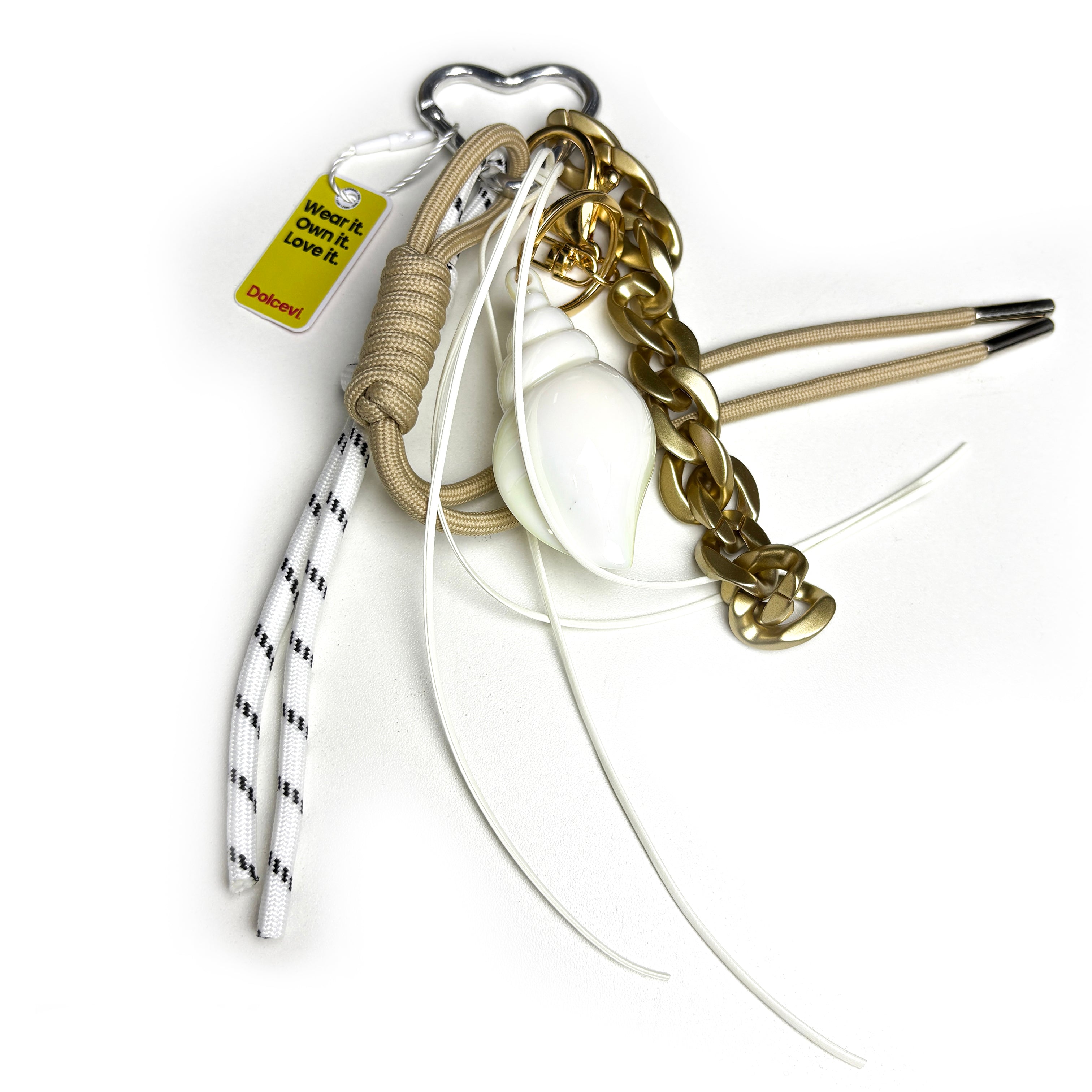 Iridescent Drop & Chain Bag Charm