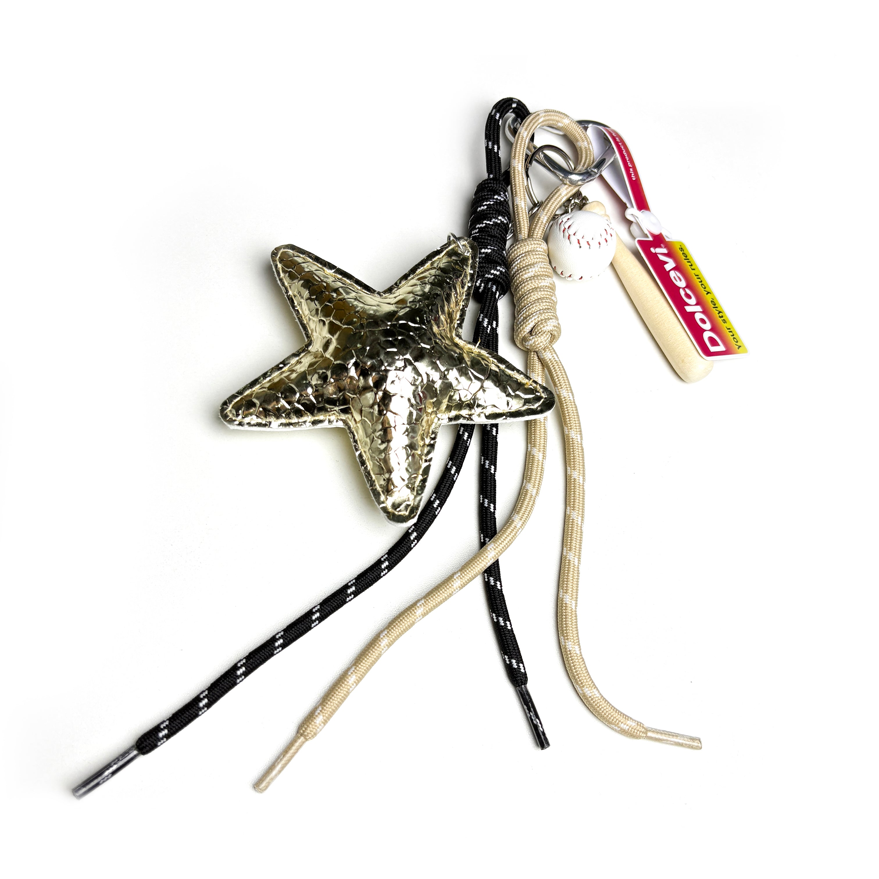 Golden Star Baseball Charm