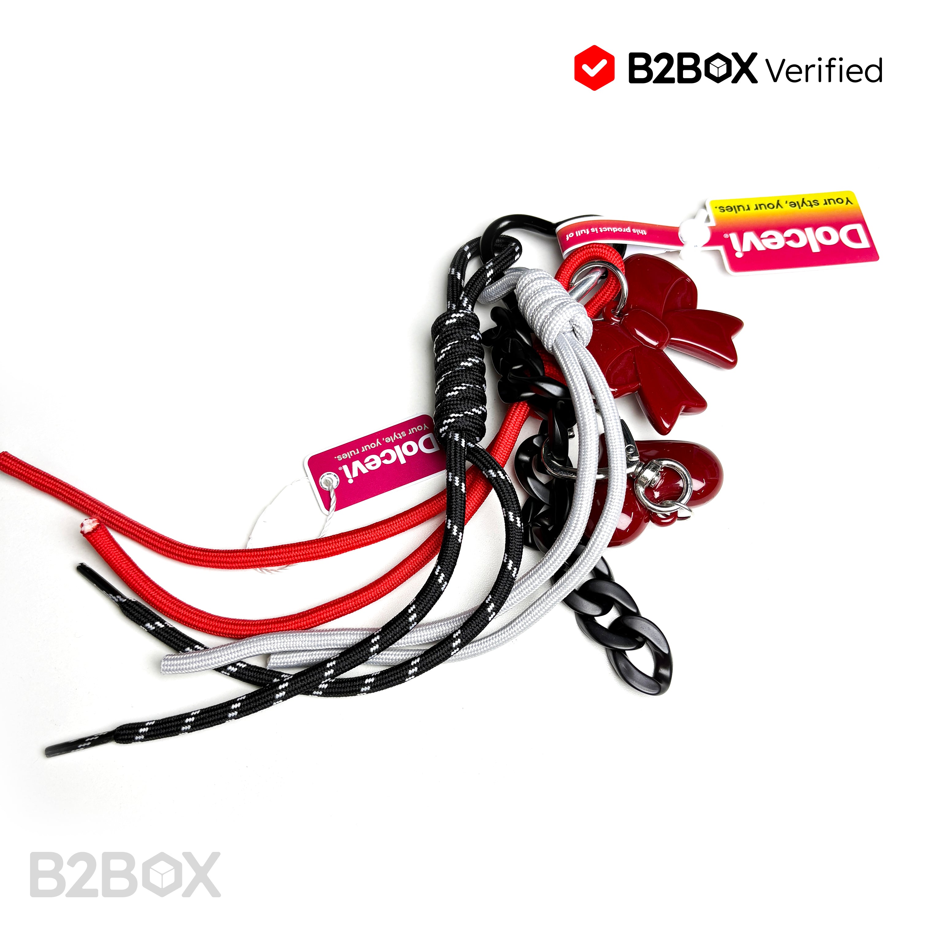 Red Bow & Heart Bag Charm β Dolcevi Signature Keychain
