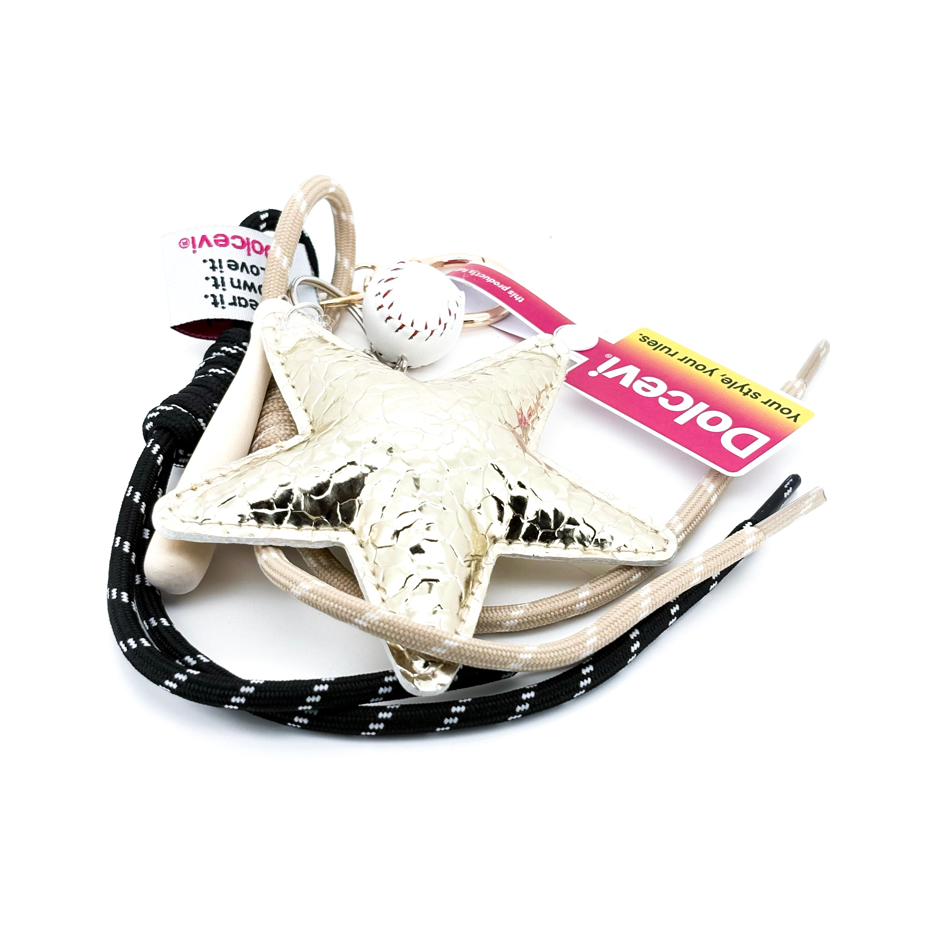 Golden Star Baseball Charm