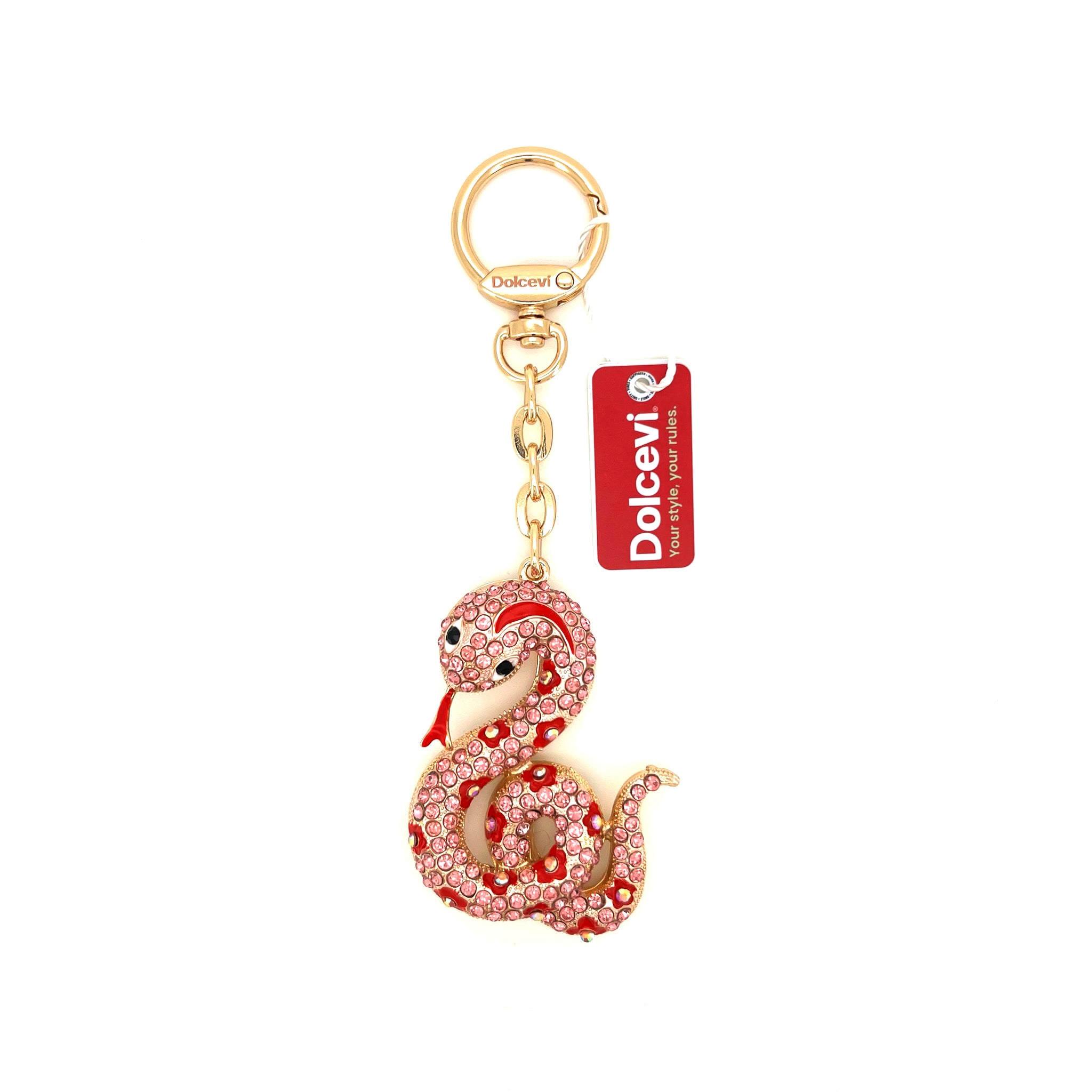 Pink Crystal Snake Charm