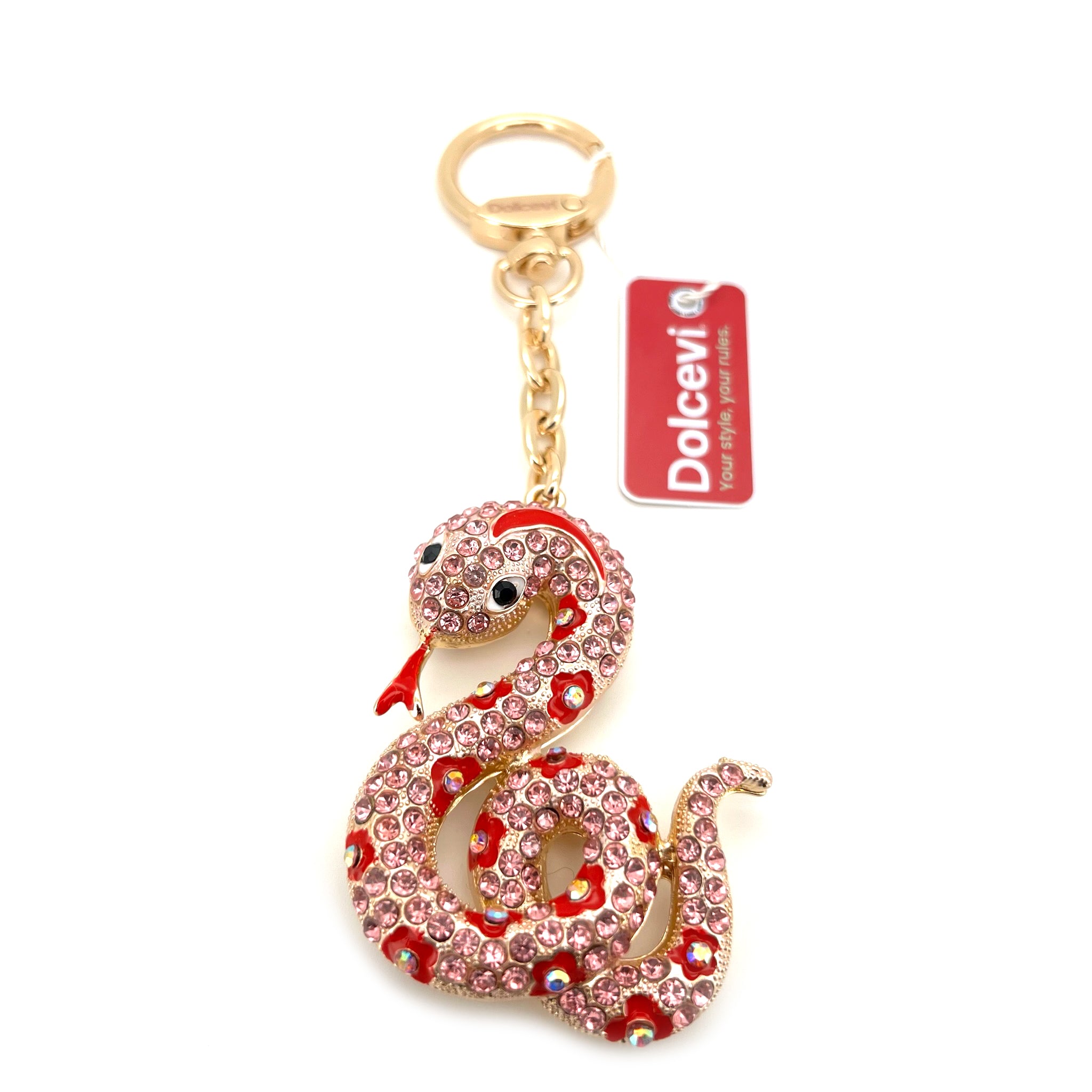 Pink Crystal Snake Charm