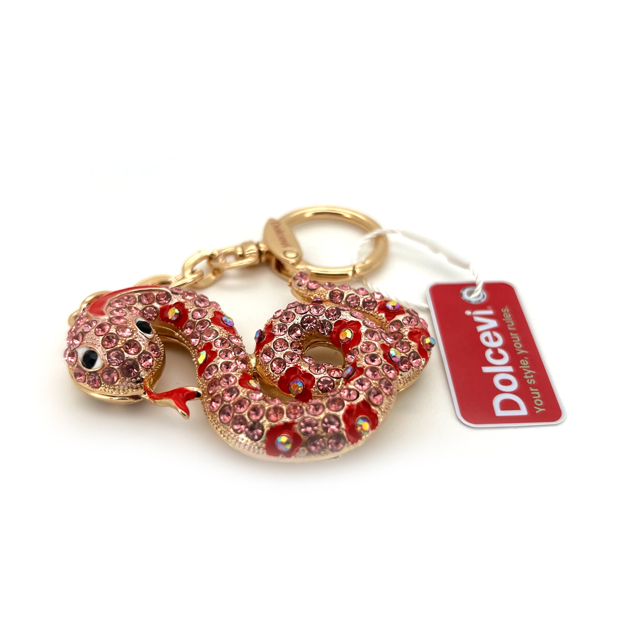 Pink Crystal Snake Charm
