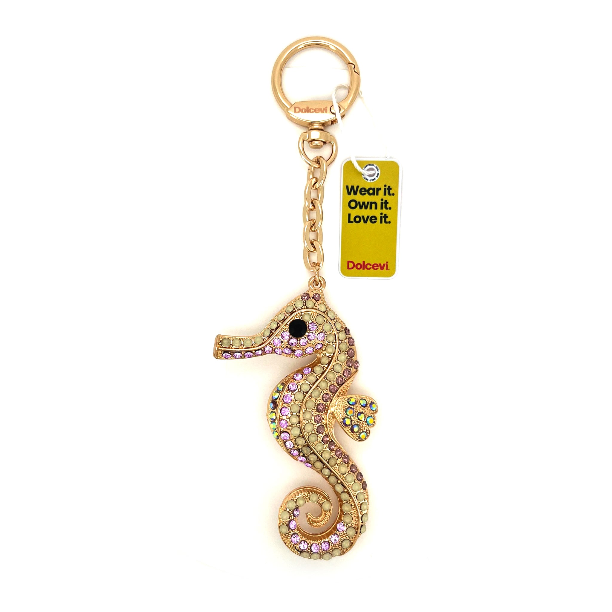 Shiny Colorful Seahorse Charm