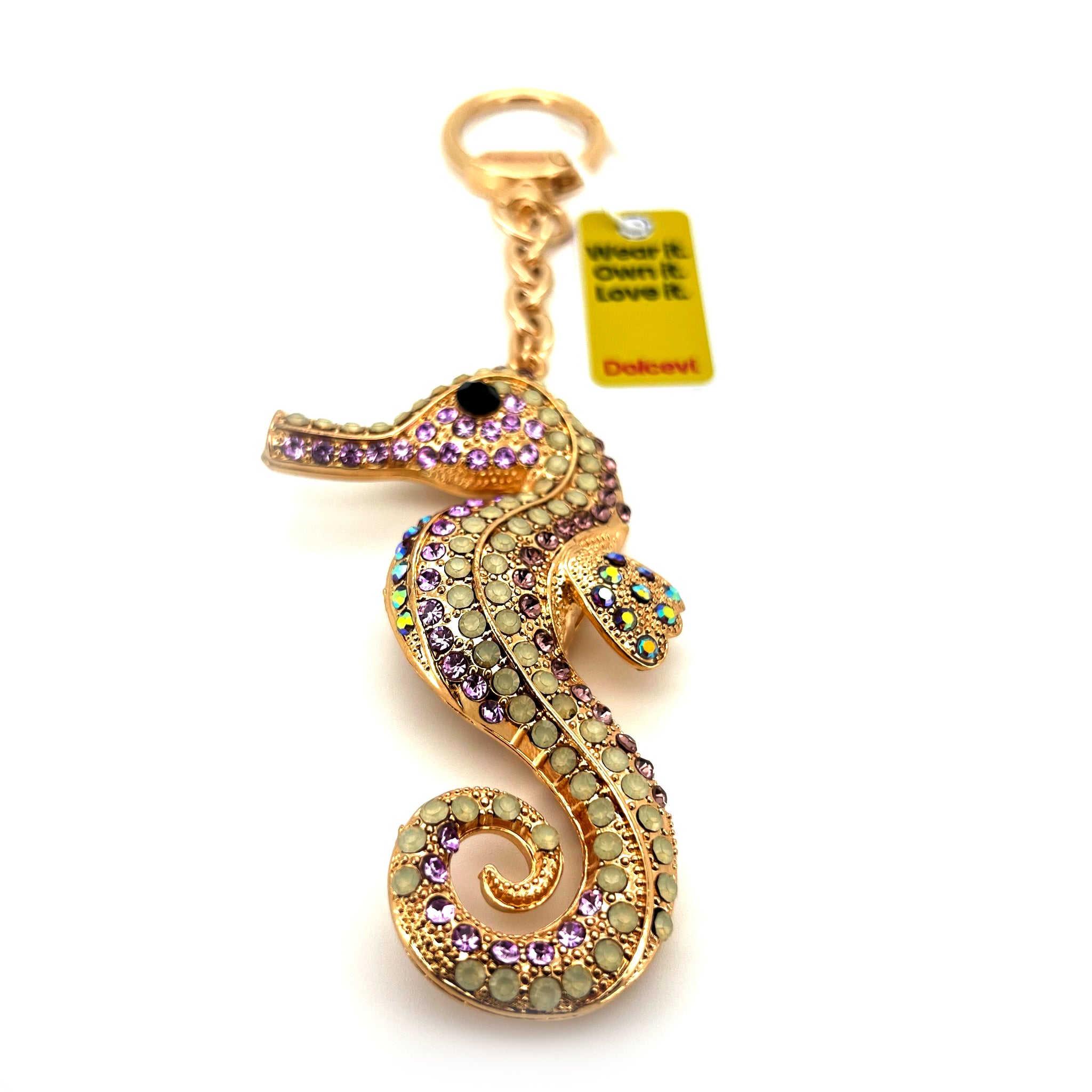 Shiny Colorful Seahorse Charm