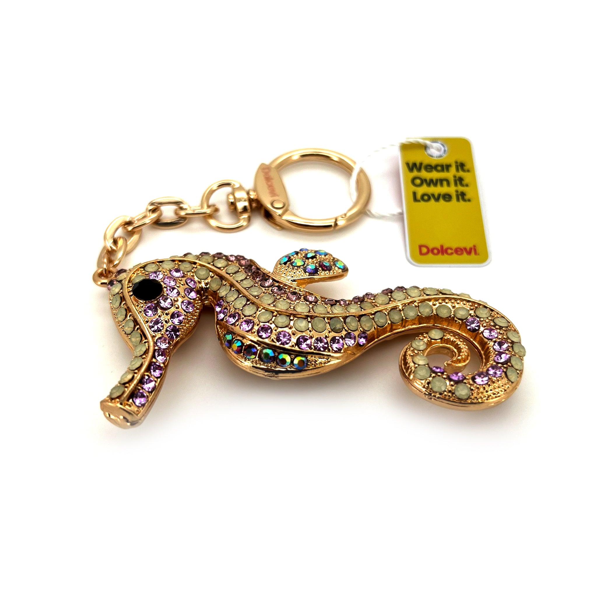 Shiny Colorful Seahorse Charm
