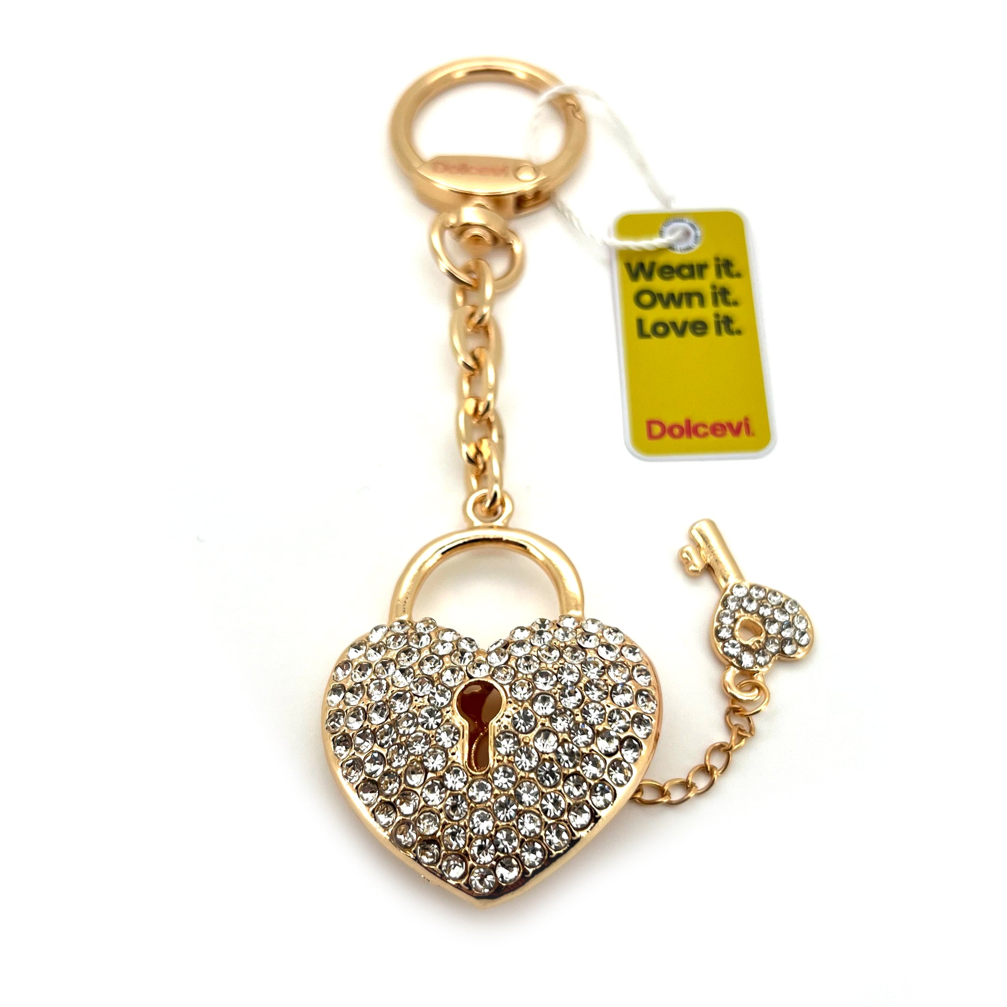 Golden Love Lock Charm