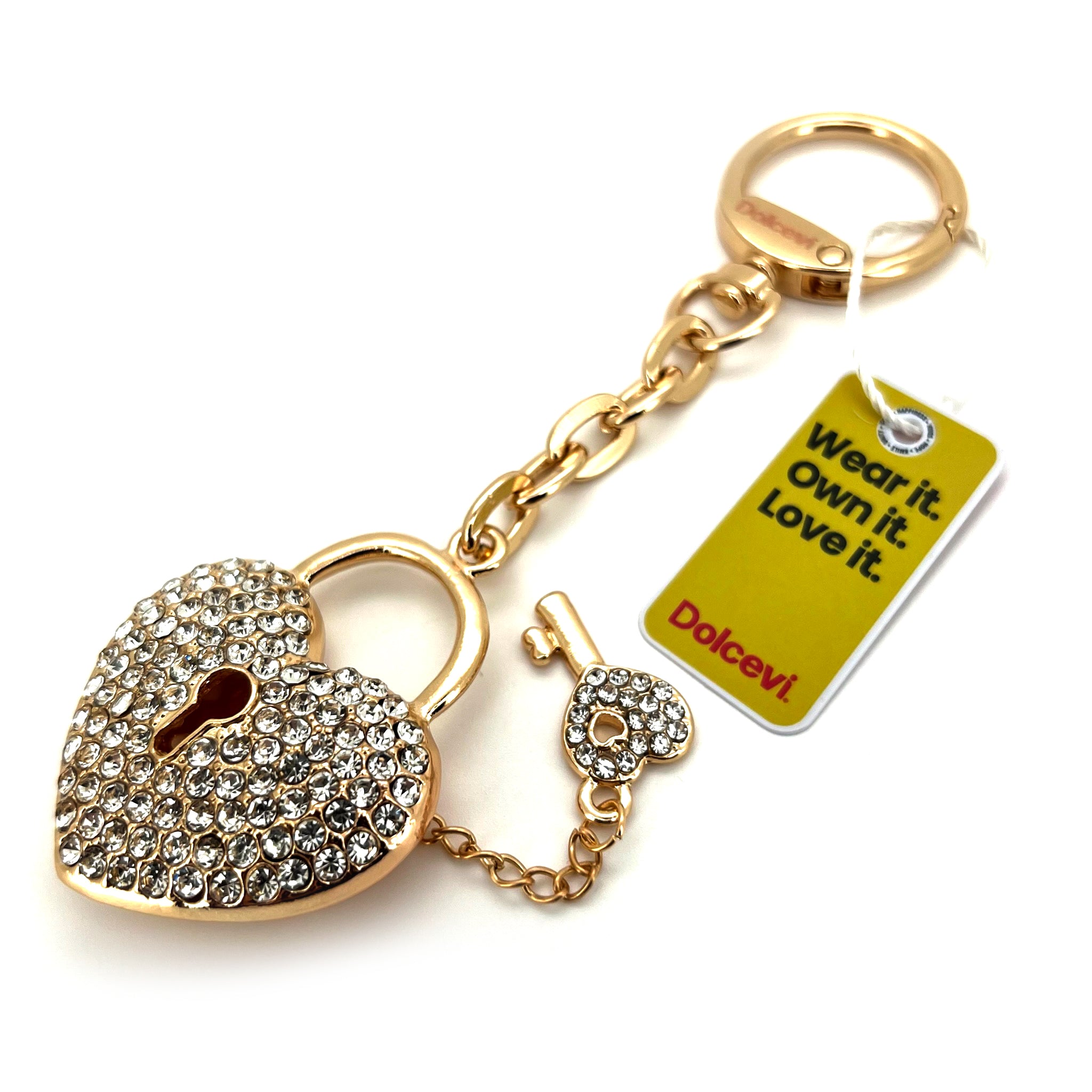 Golden Love Lock Charm