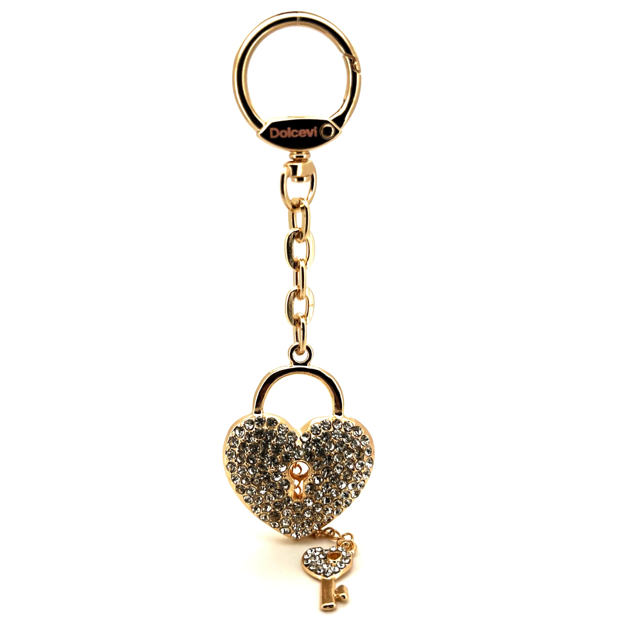 Golden Love Lock Charm