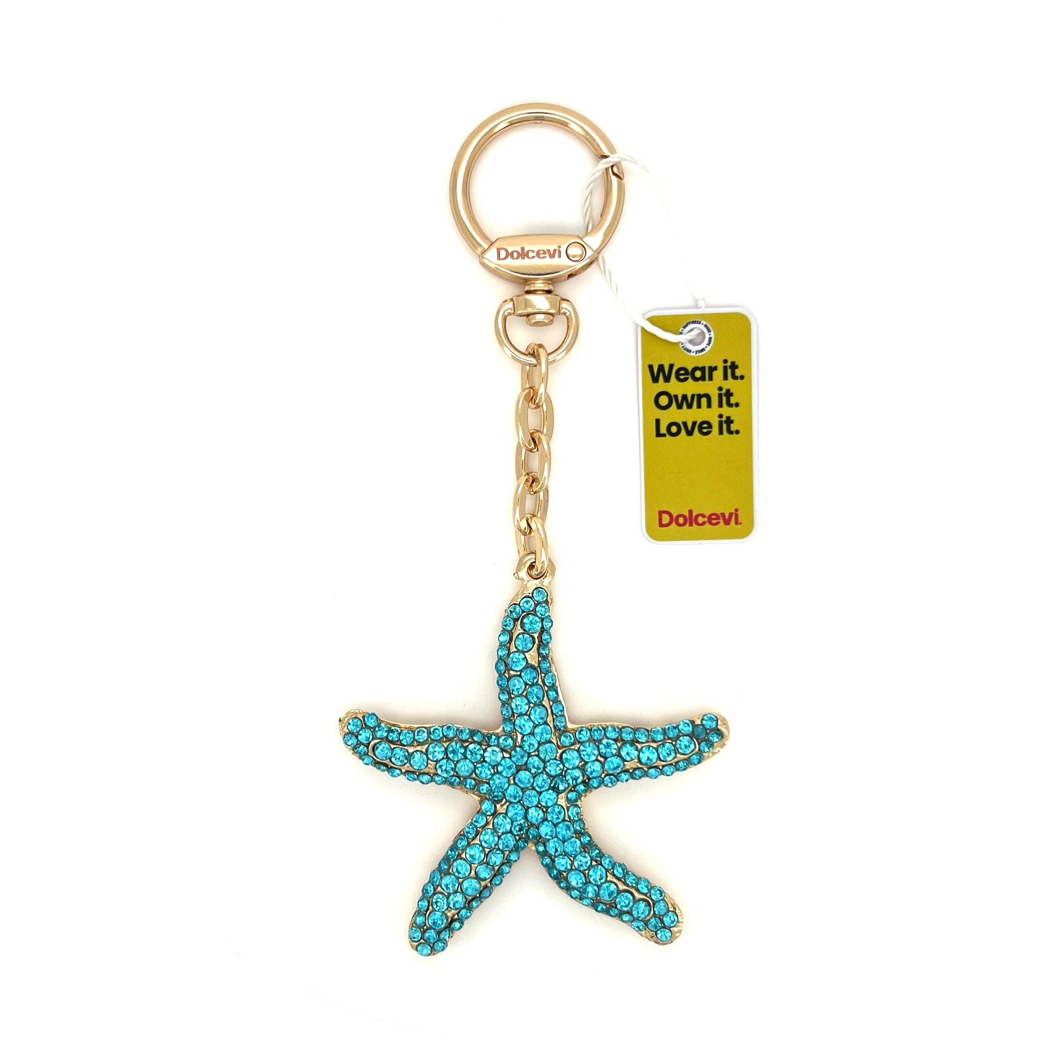 Shiny Aqua Starfish Charm
