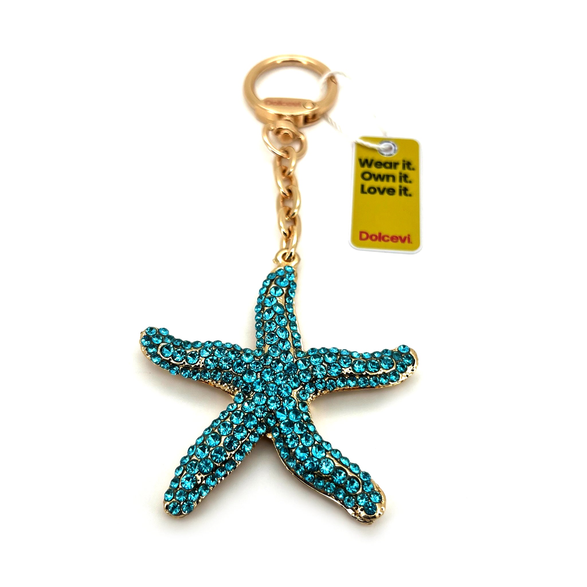 Shiny Aqua Starfish Charm