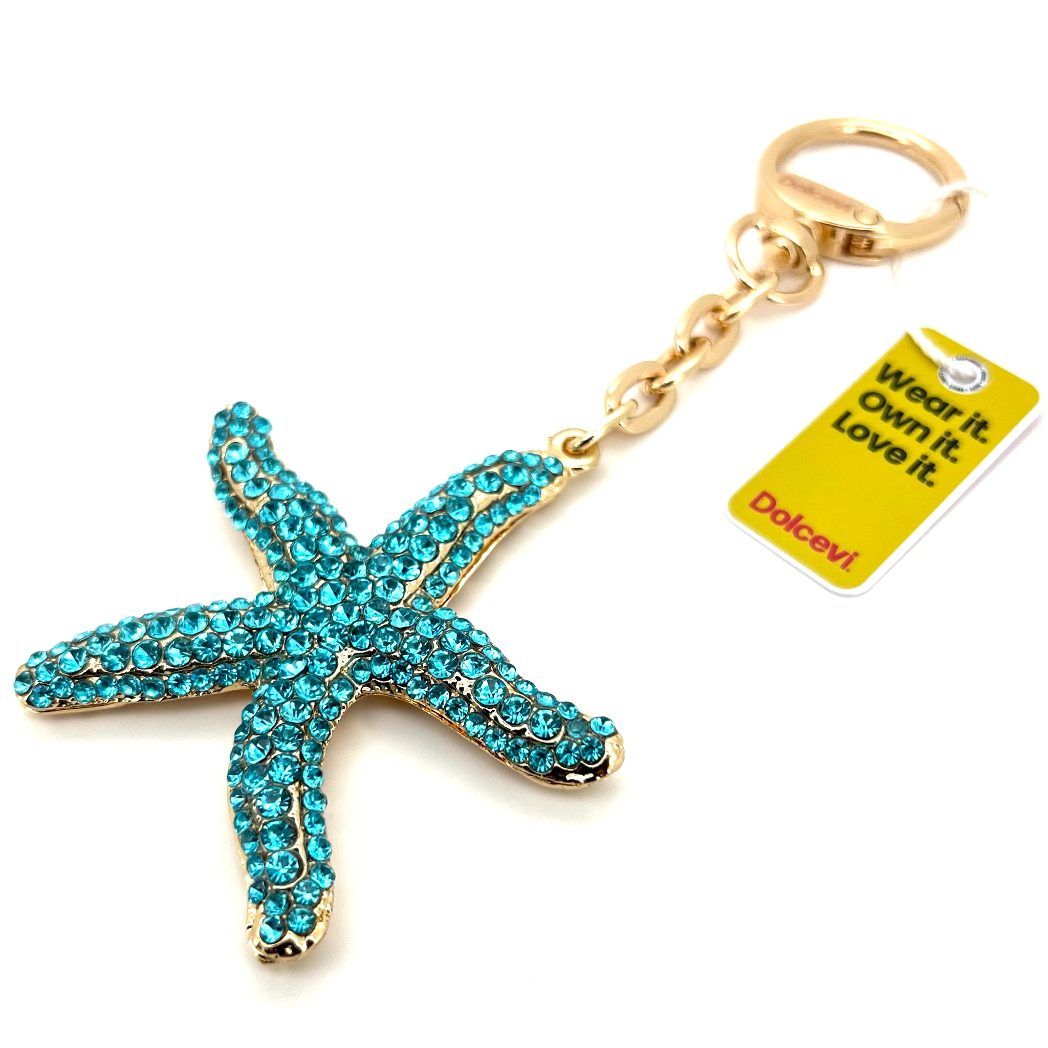 Shiny Aqua Starfish Charm