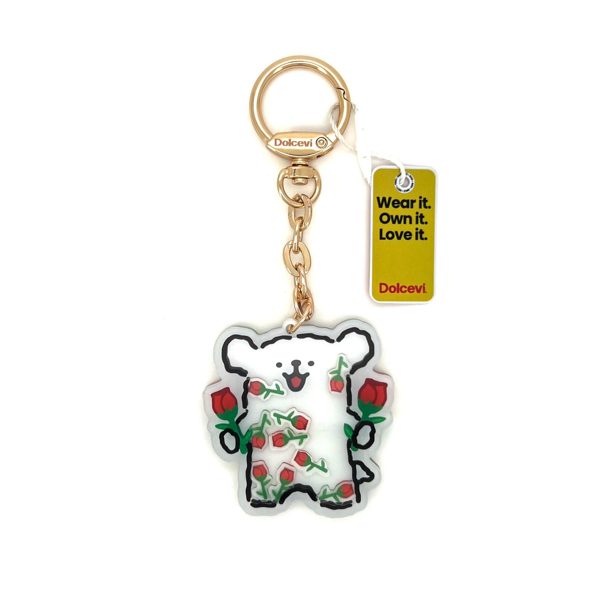 Rose Bear Charm