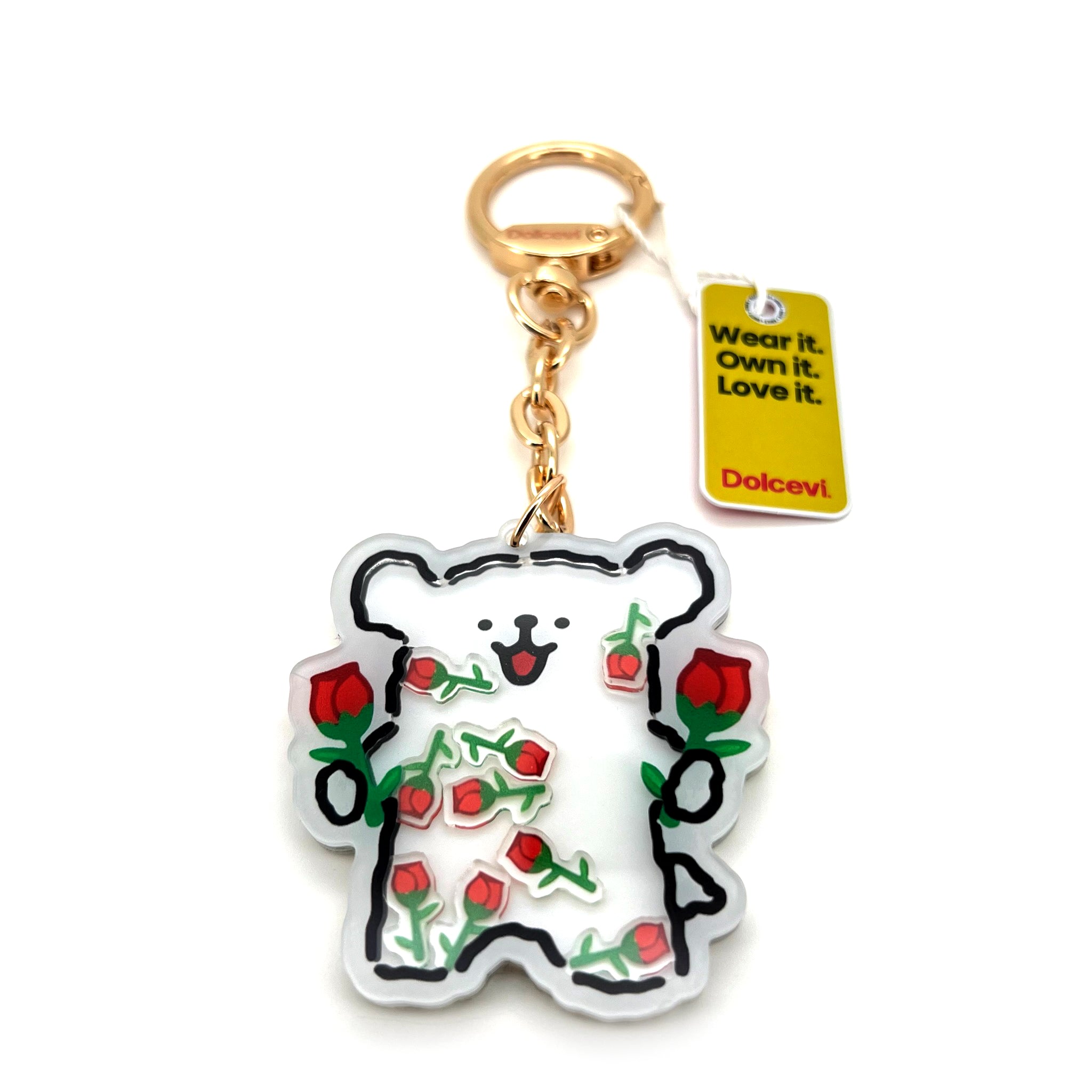 Rose Bear Charm