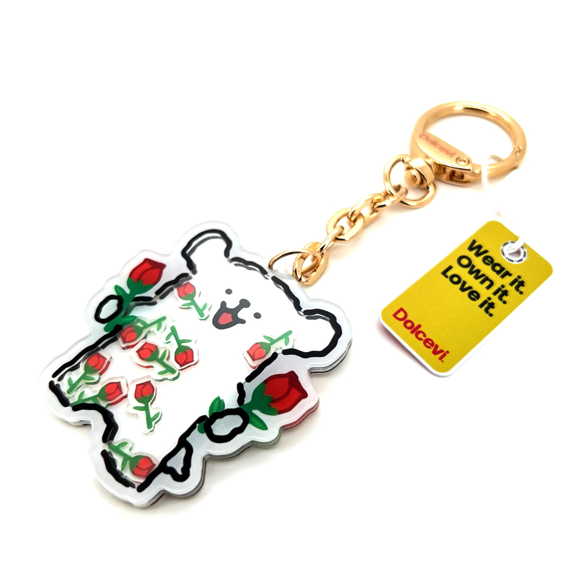 Rose Bear Charm