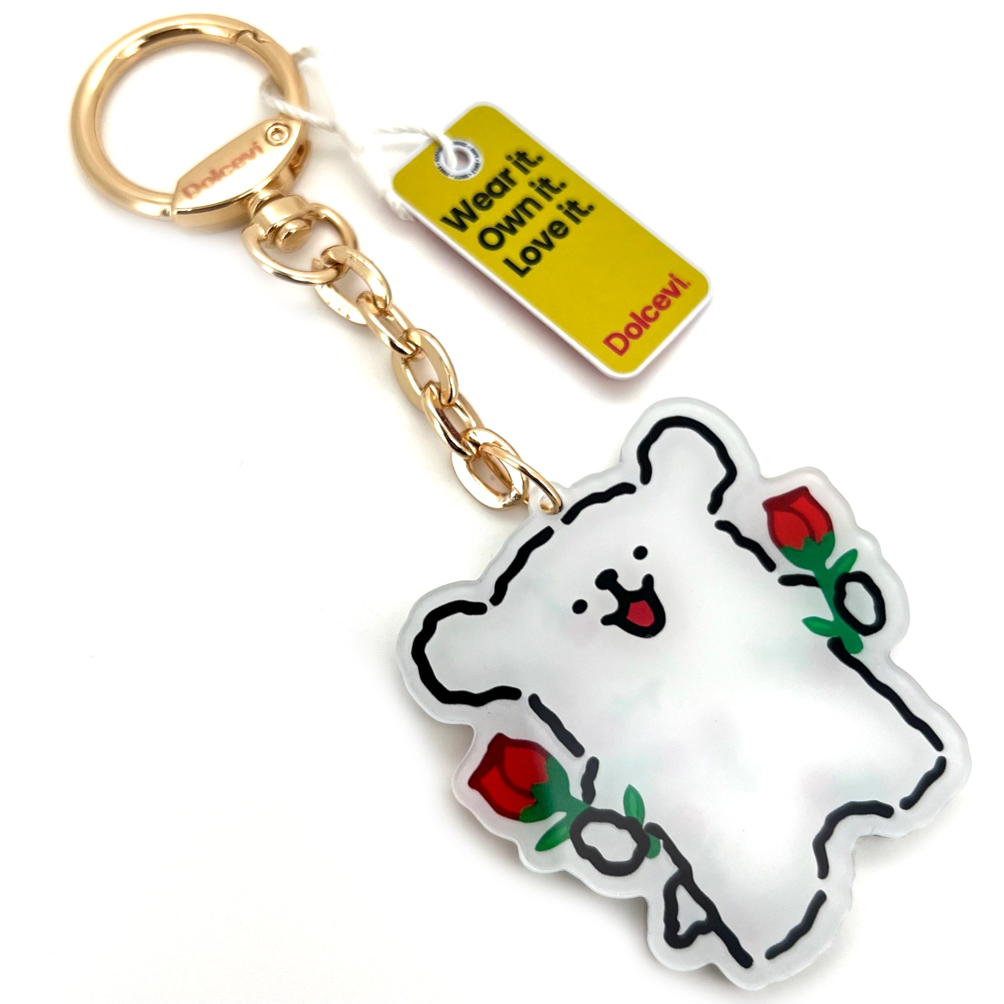 Rose Bear Charm
