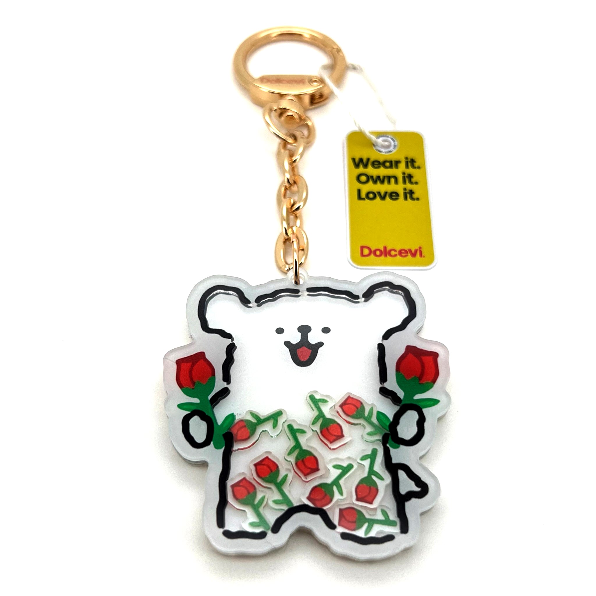 Rose Bear Charm
