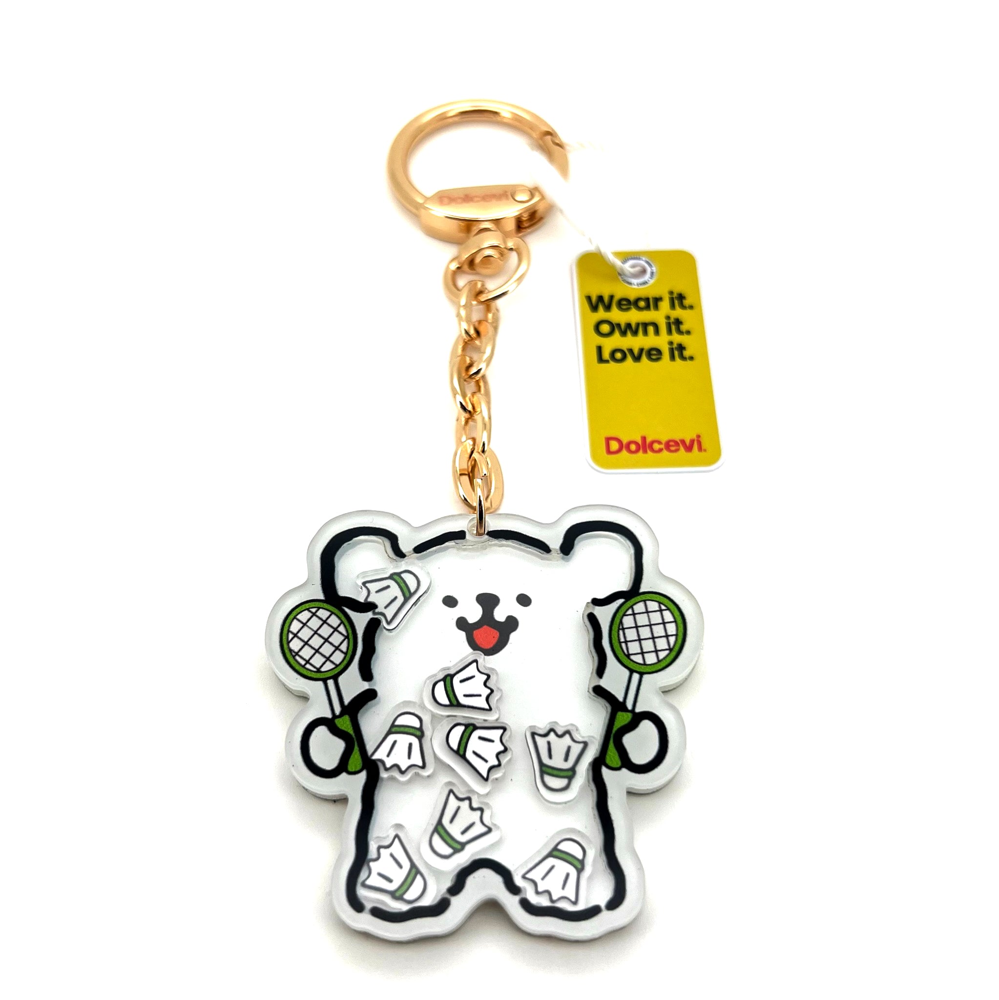 Badminton Bear Charm