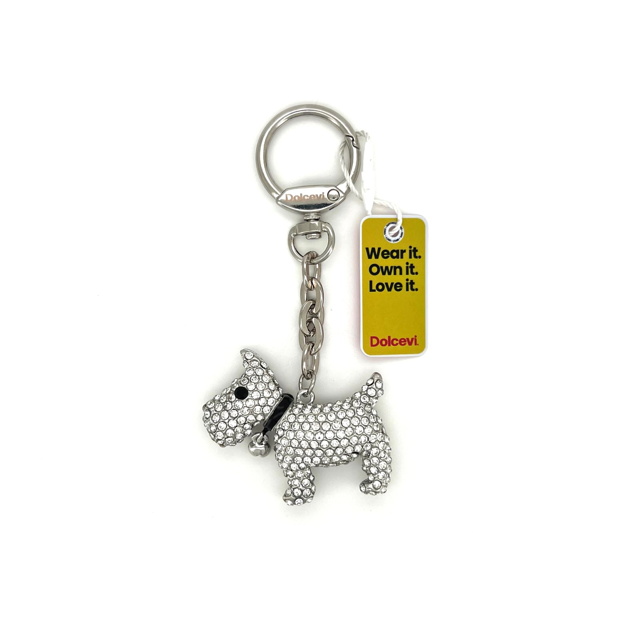 Silver Glam Puppy Charm