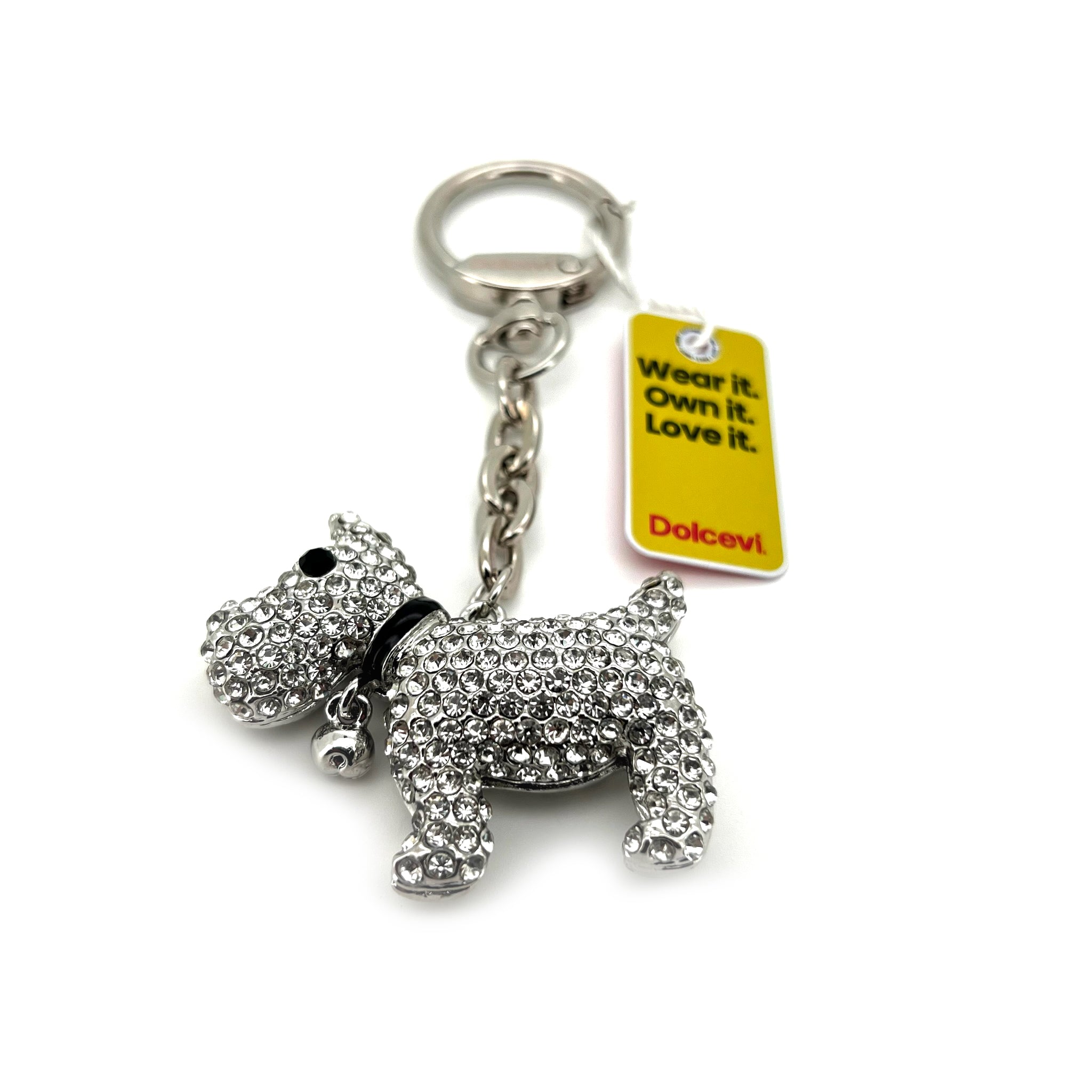 Silver Glam Puppy Charm