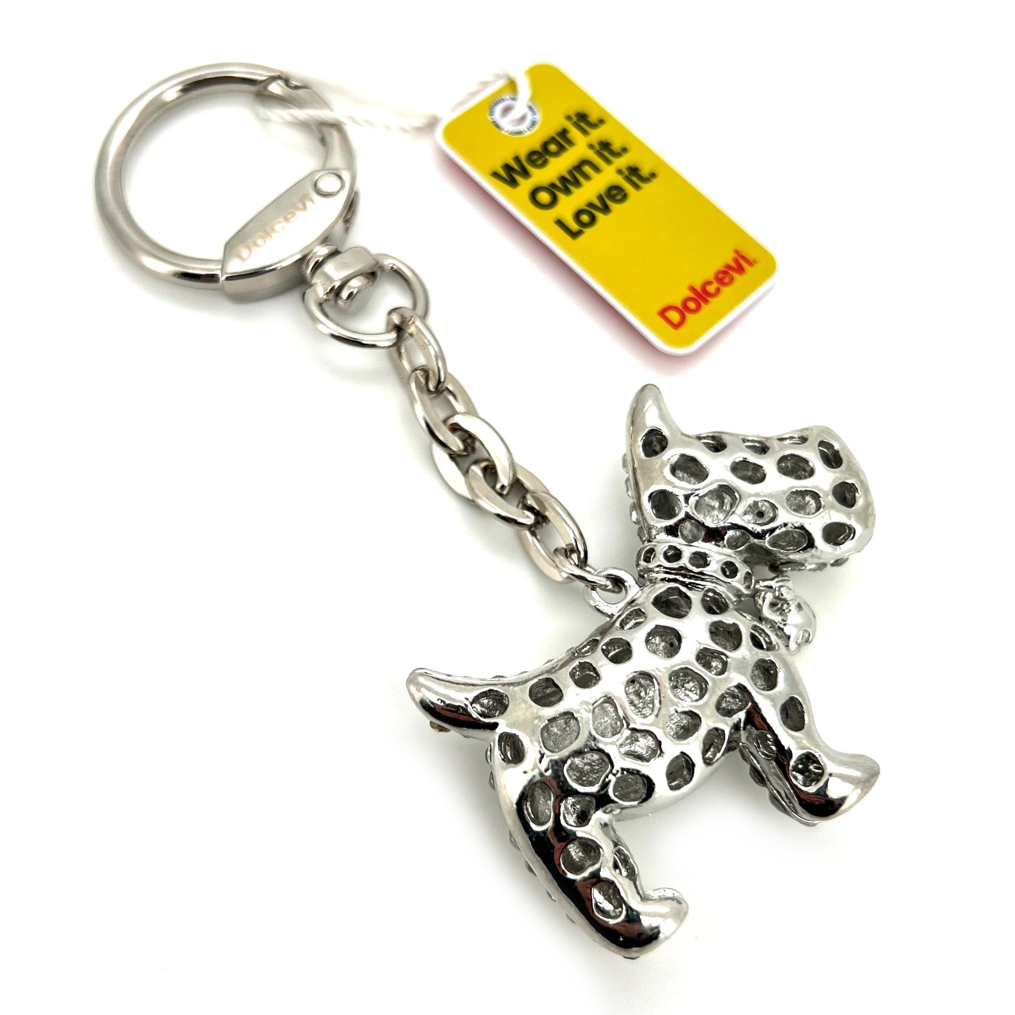 Silver Glam Puppy Charm