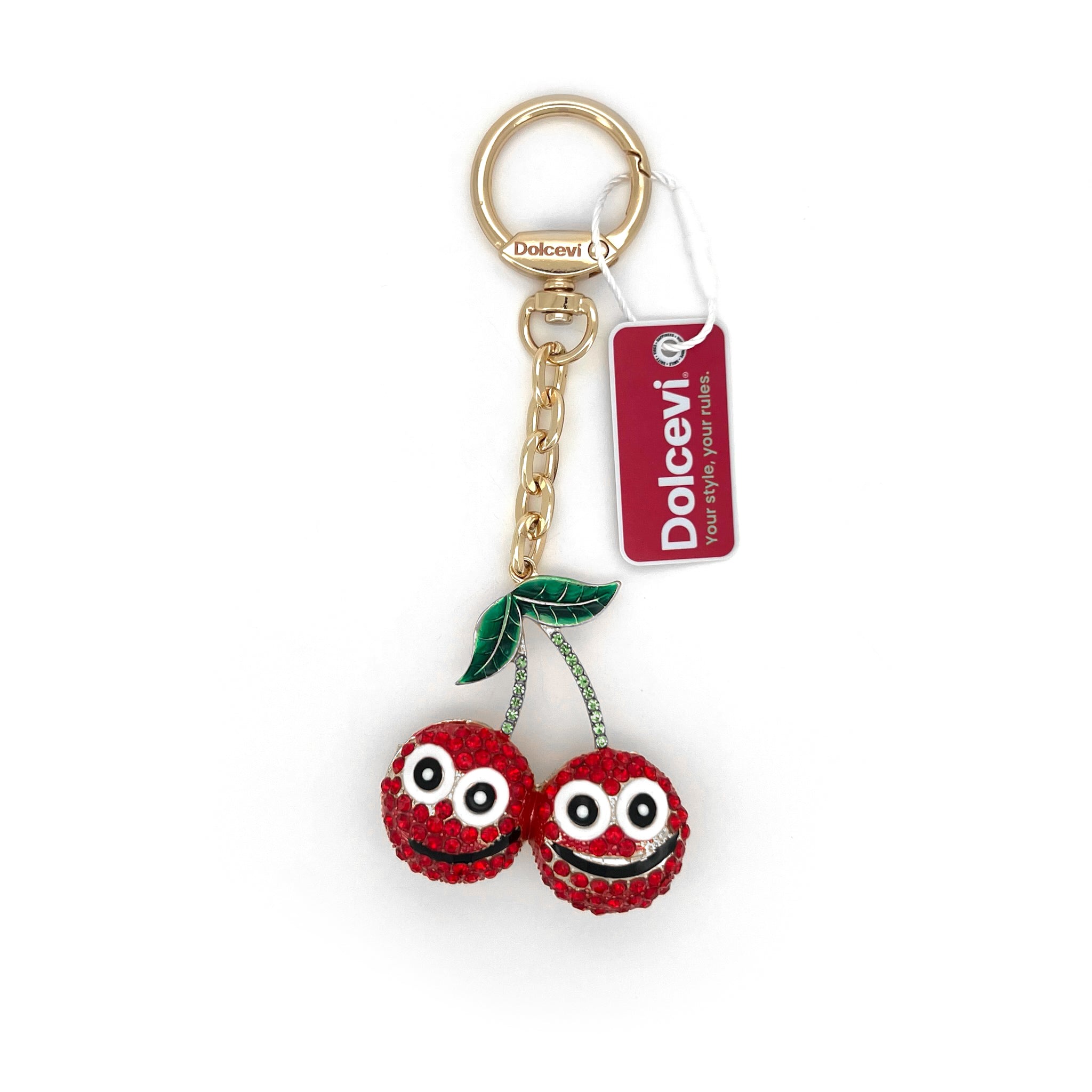 Smiley Red Cherry Charm