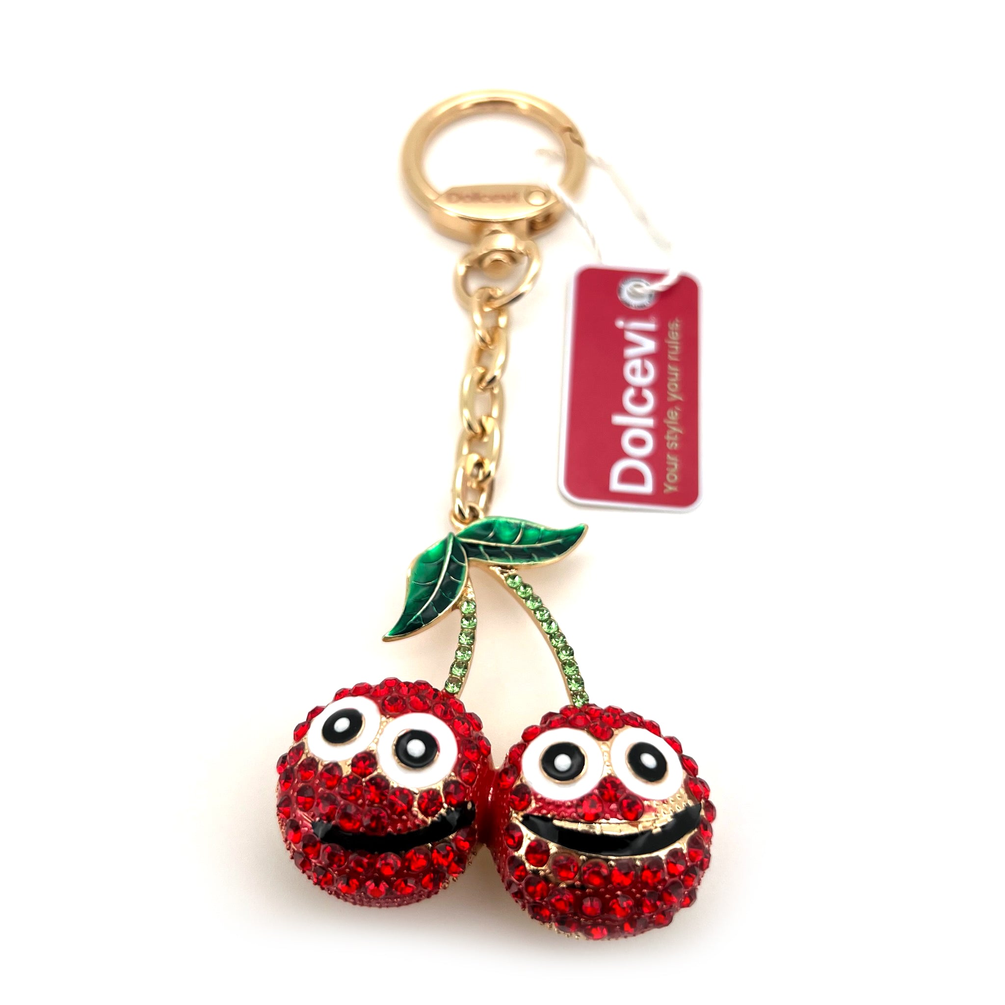 Smiley Red Cherry Charm