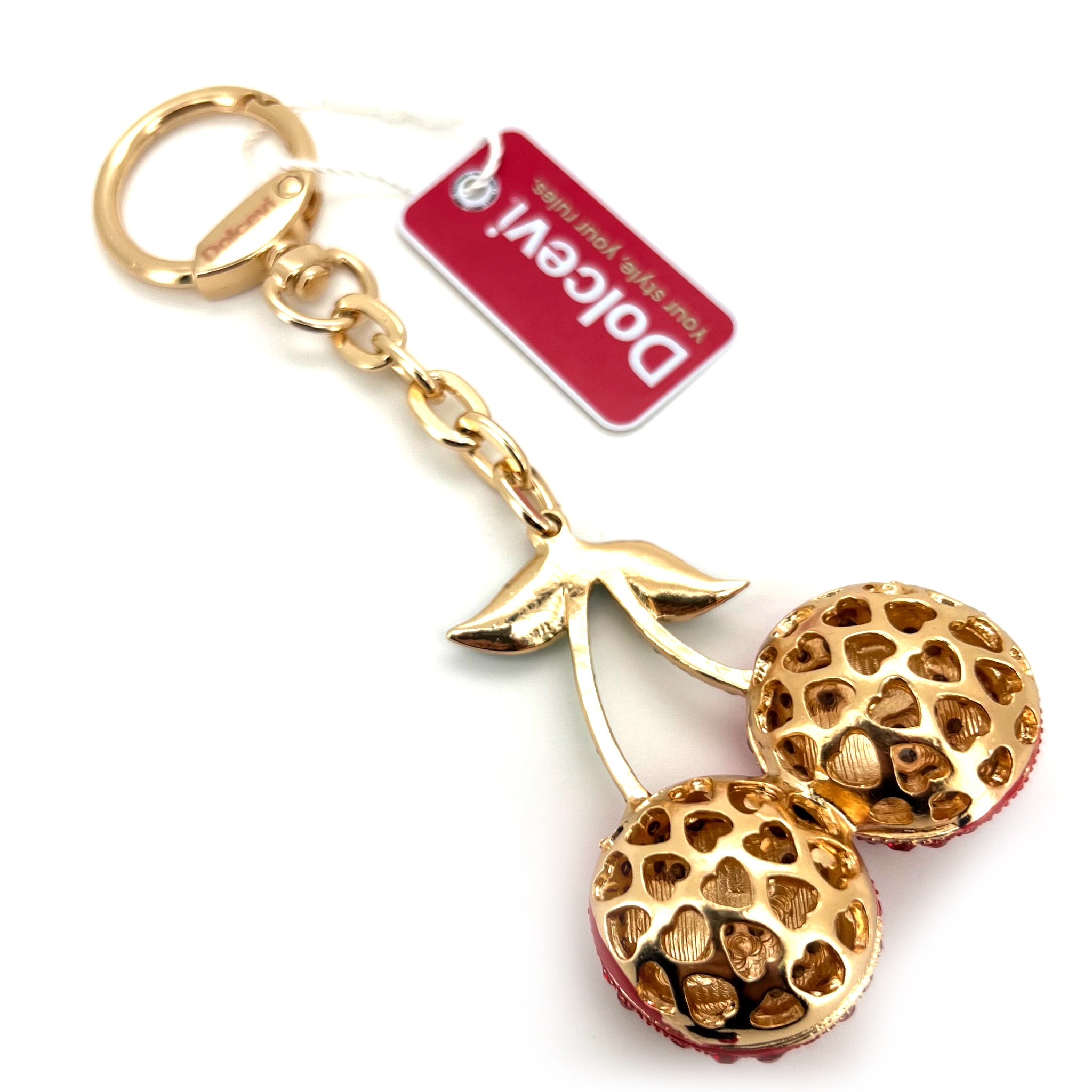 Smiley Red Cherry Charm