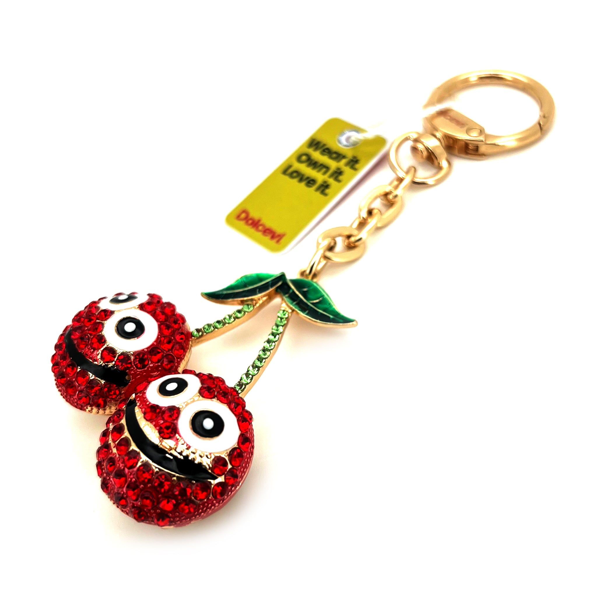 Smiley Red Cherry Charm