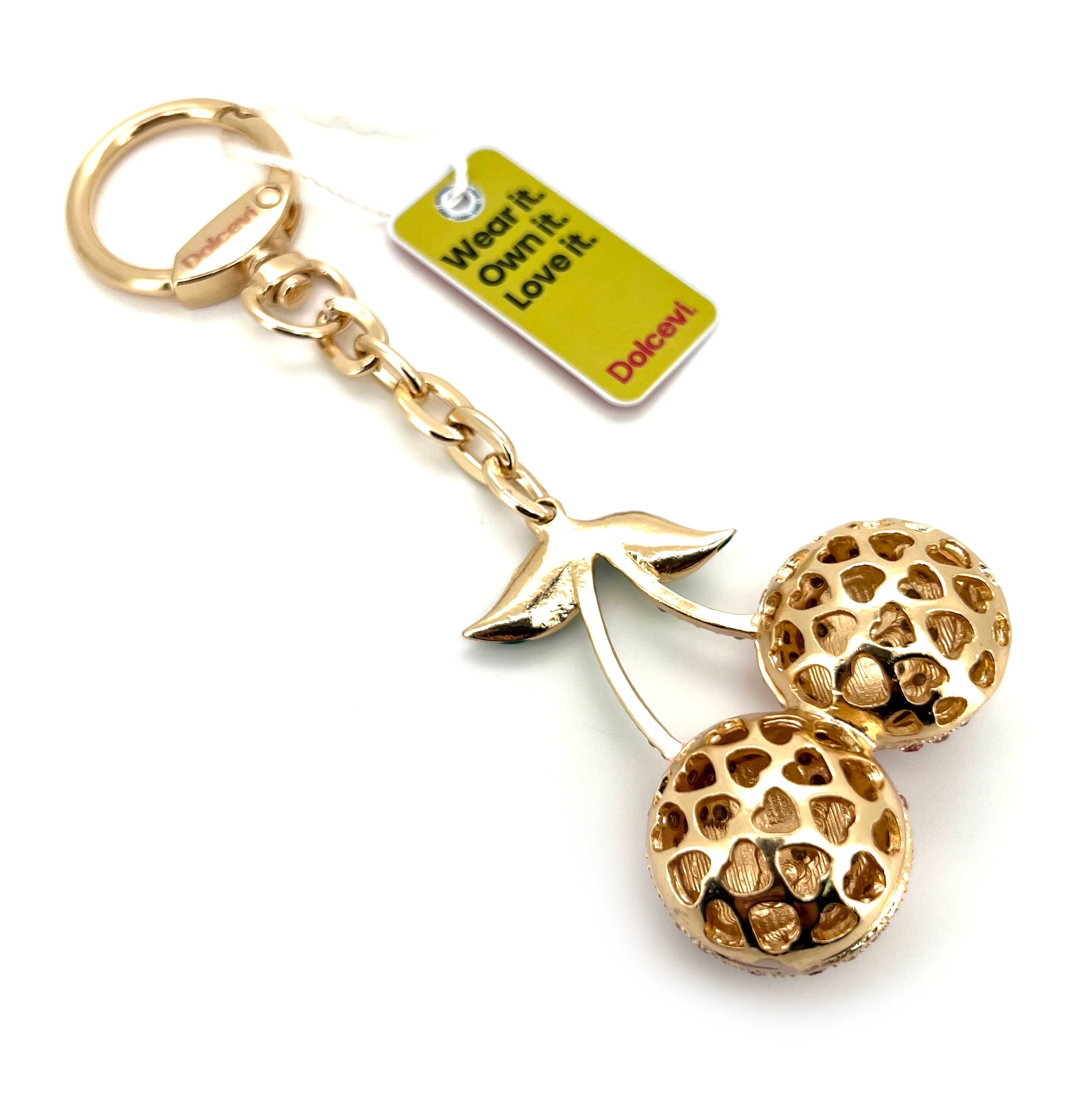 Smiley Pink Cherry Charm