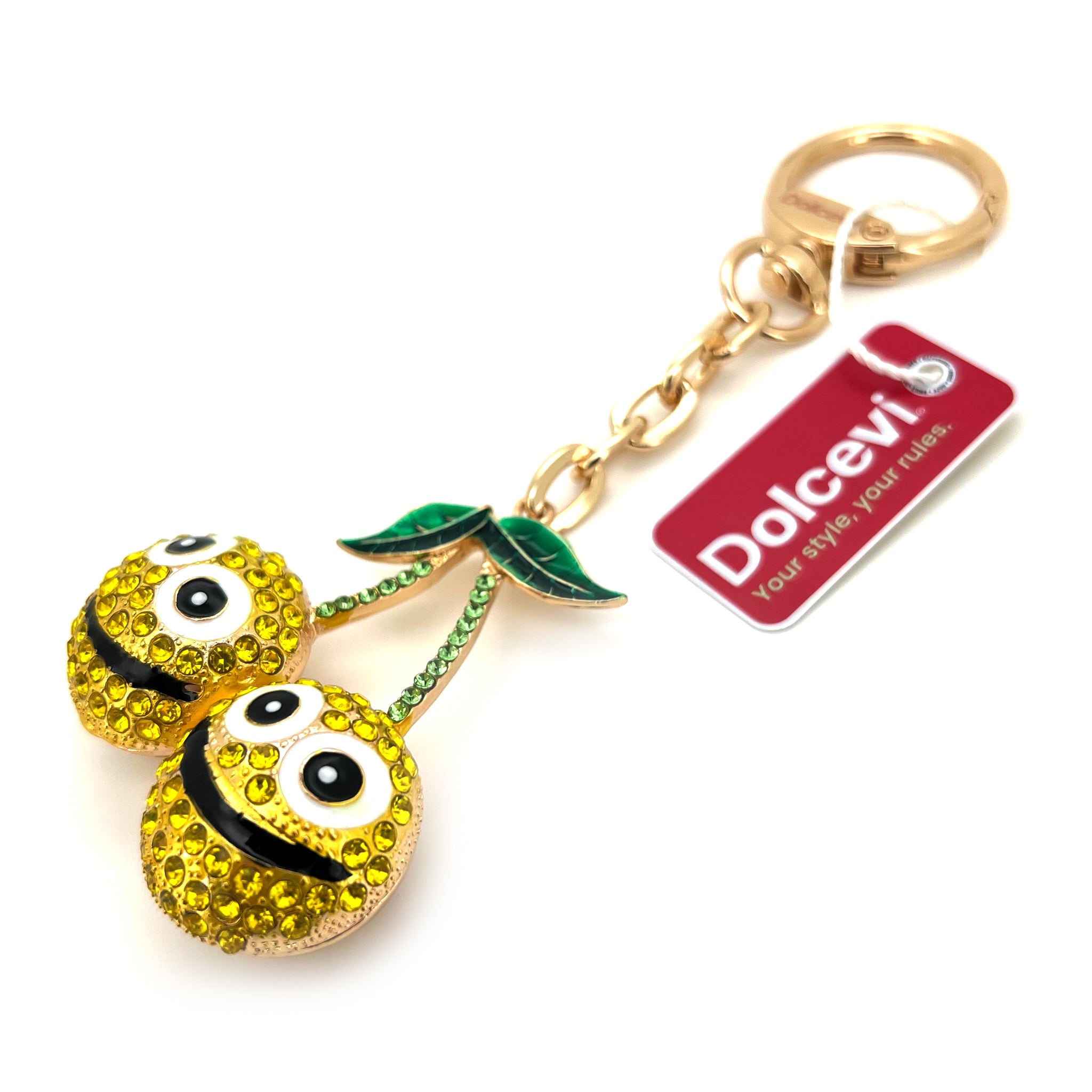 Smiley Yellow Cherry Charm