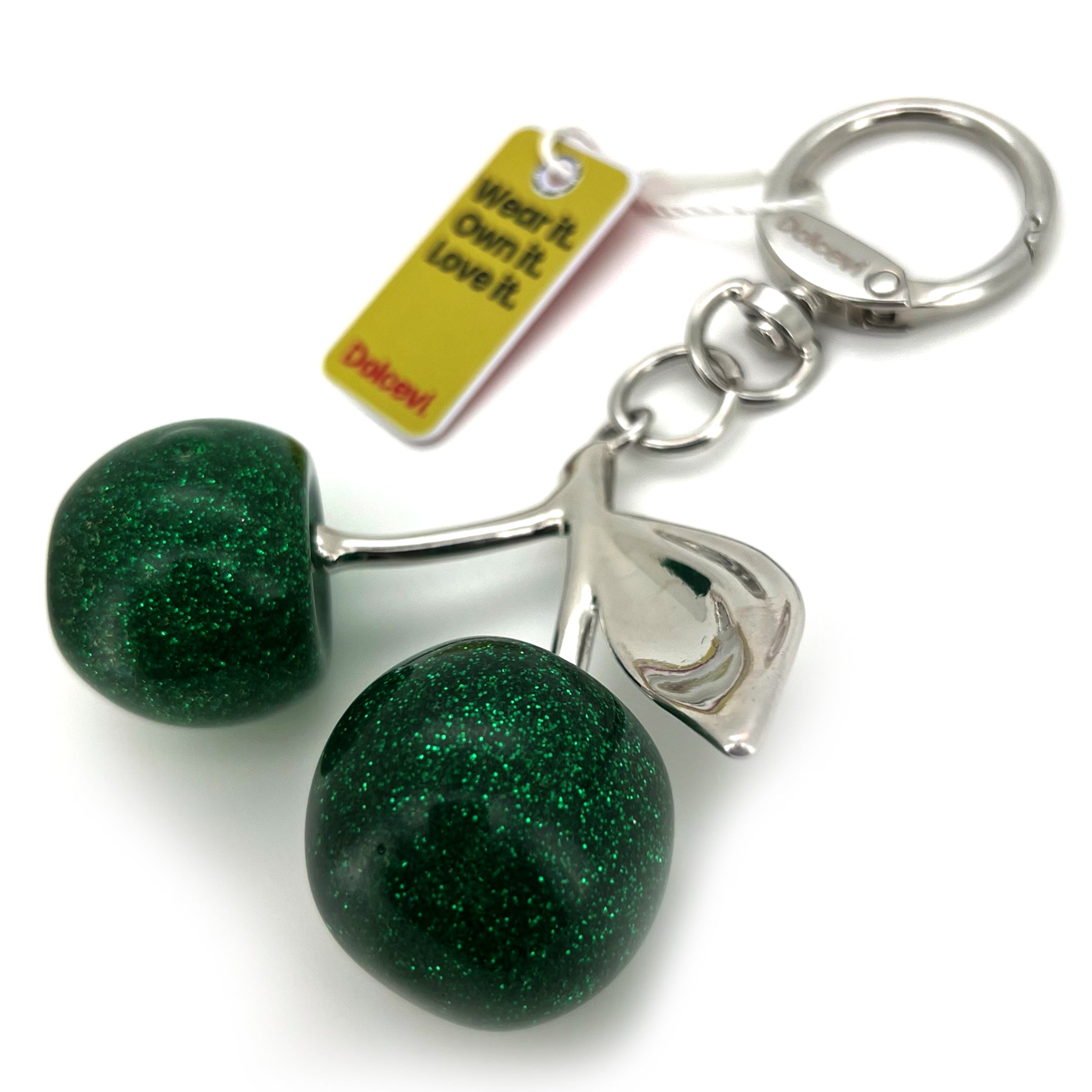 Green Sparkling Cherry Charm