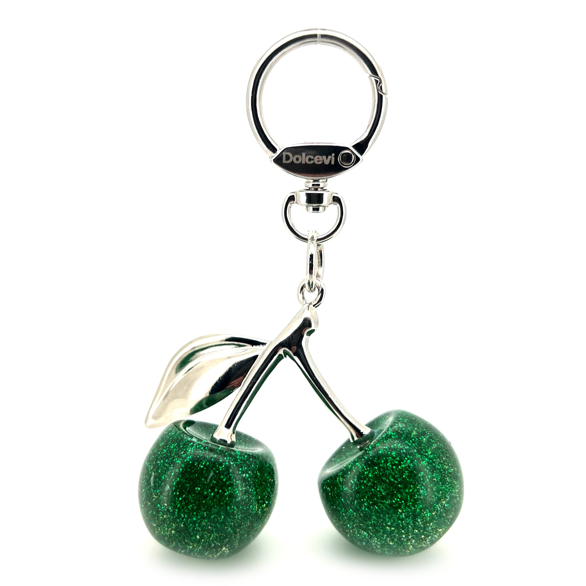 Green Sparkling Cherry Charm