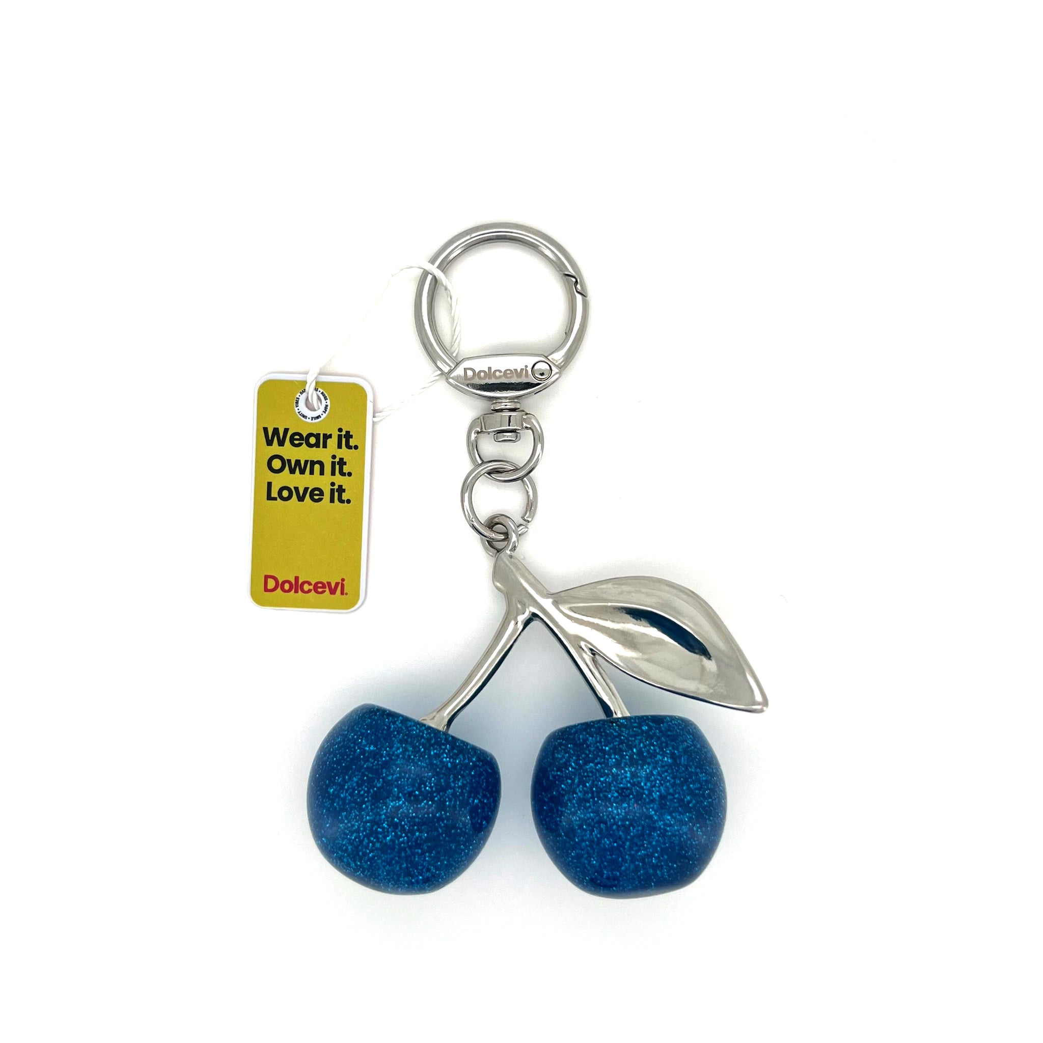 Blue Sparkling Cherry Charm