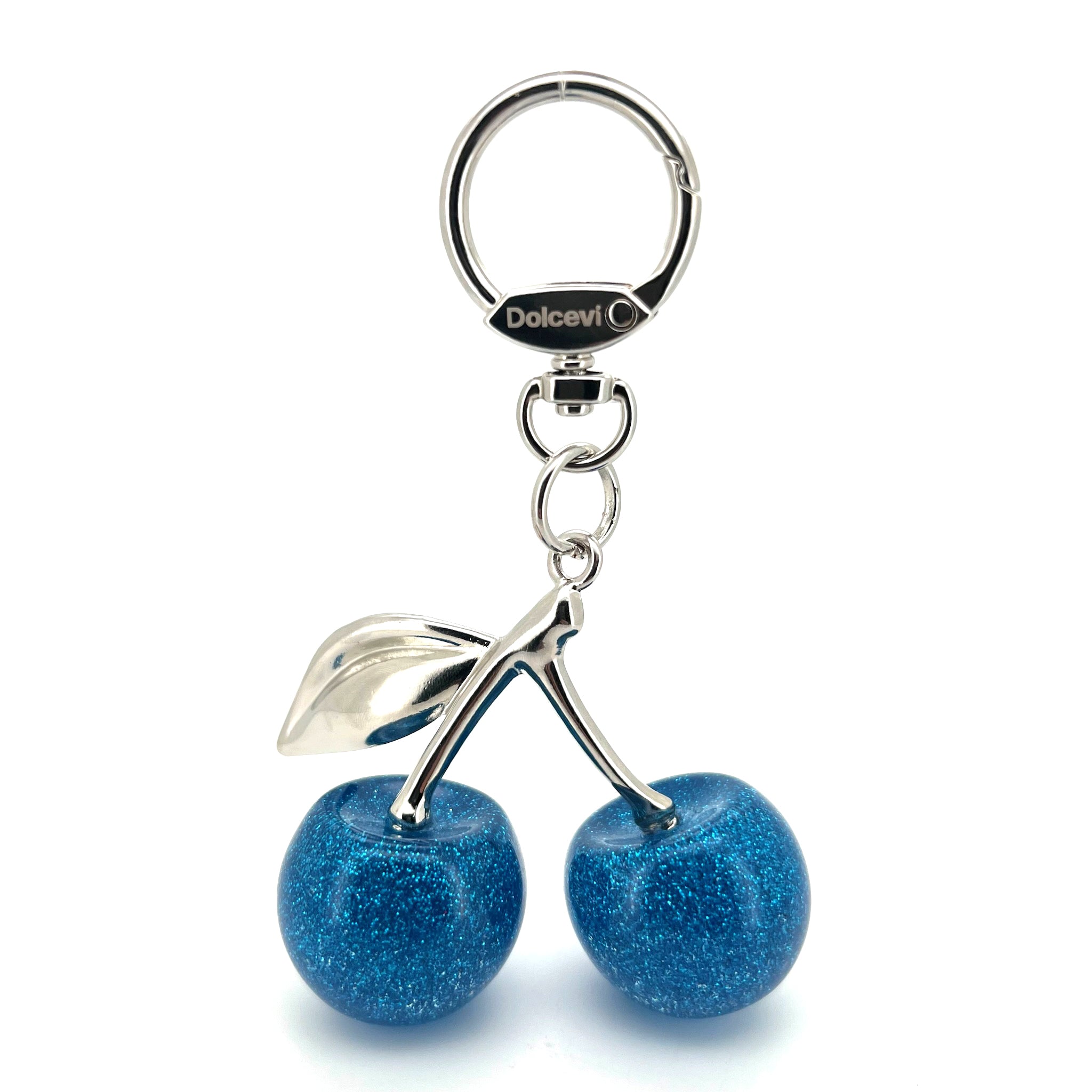 Blue Sparkling Cherry Charm