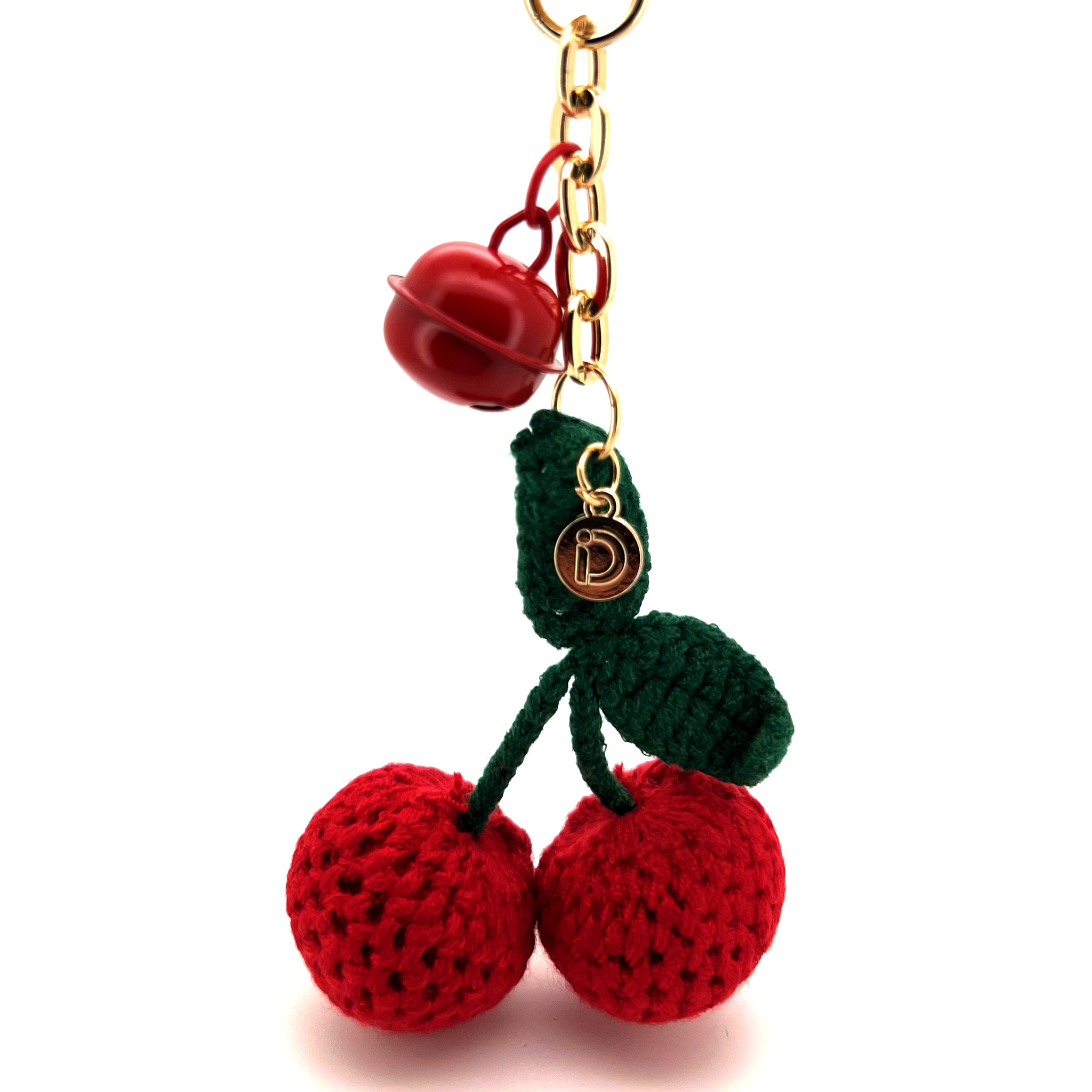 Crochet Cherry Charm with Bell