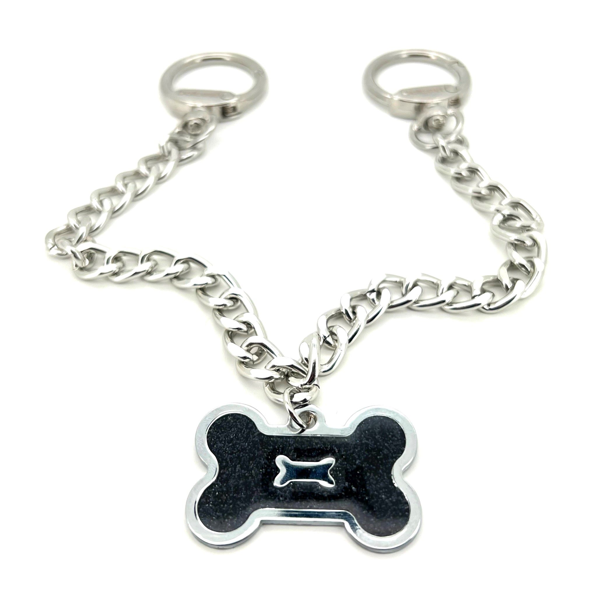 Black Bone & Chain Charm
