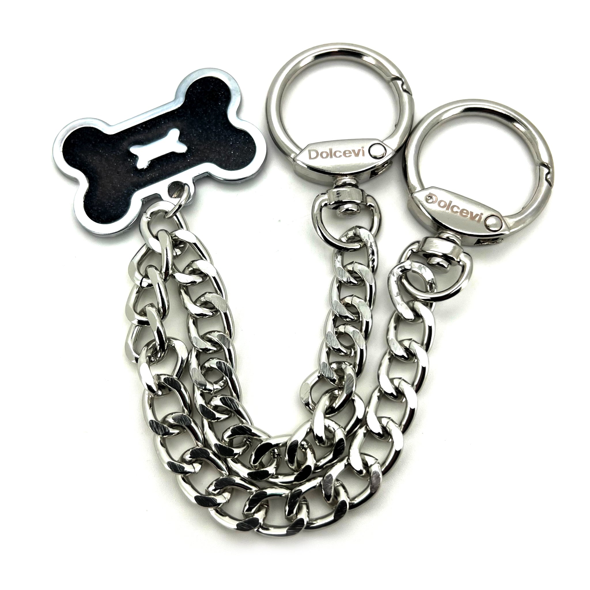 Black Bone & Chain Charm