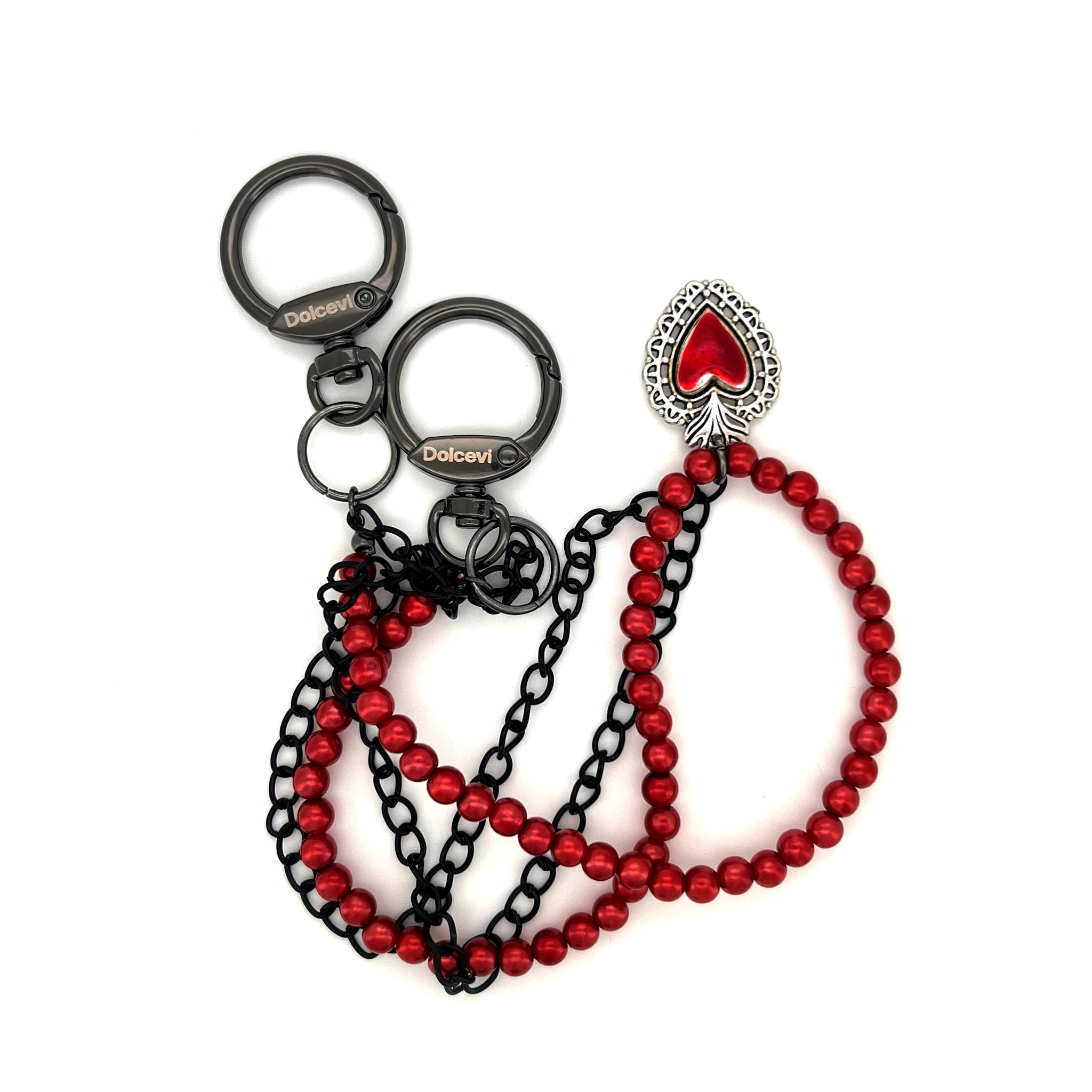 Crimson Heart & Bead Charm