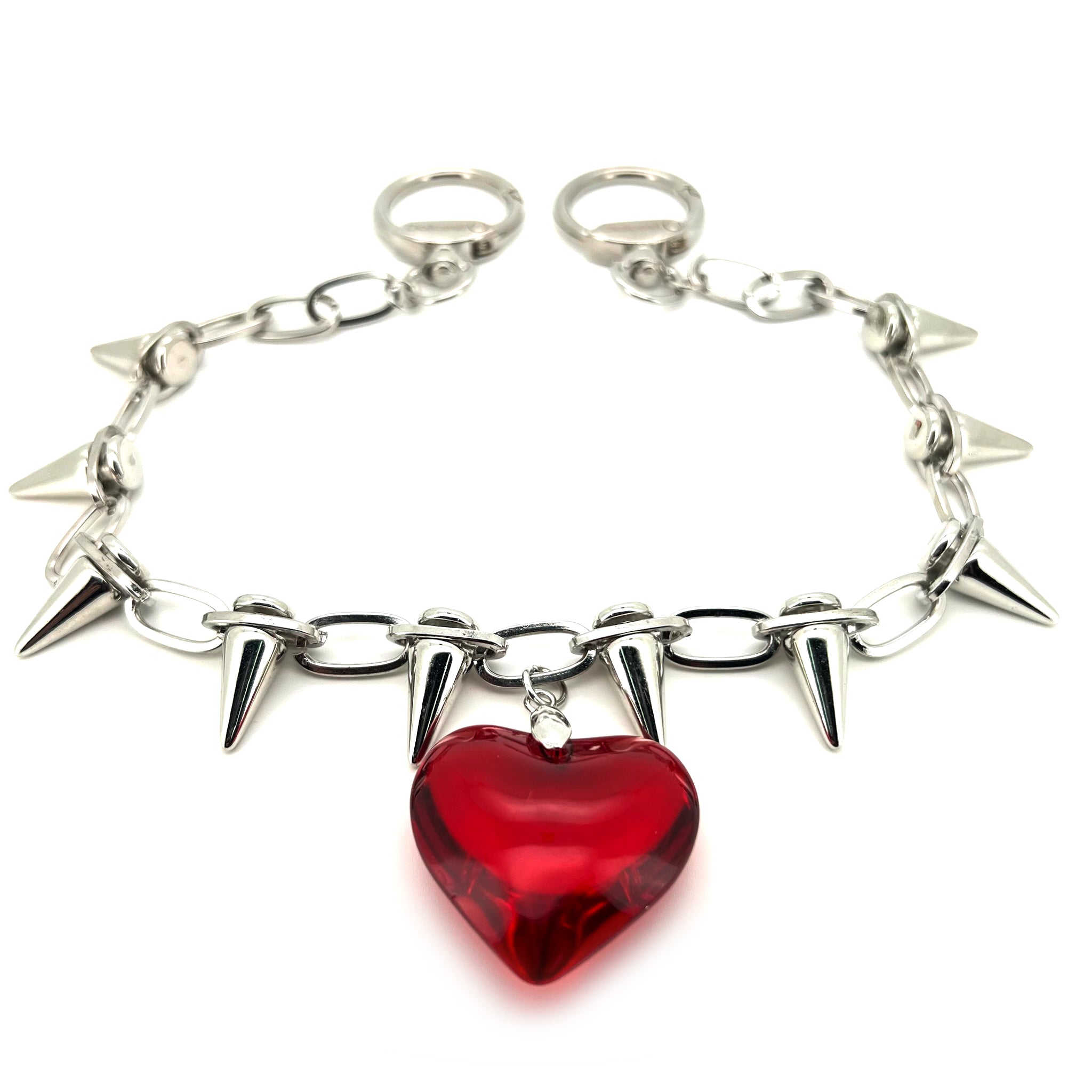 Crimson Rebel Heart Charm