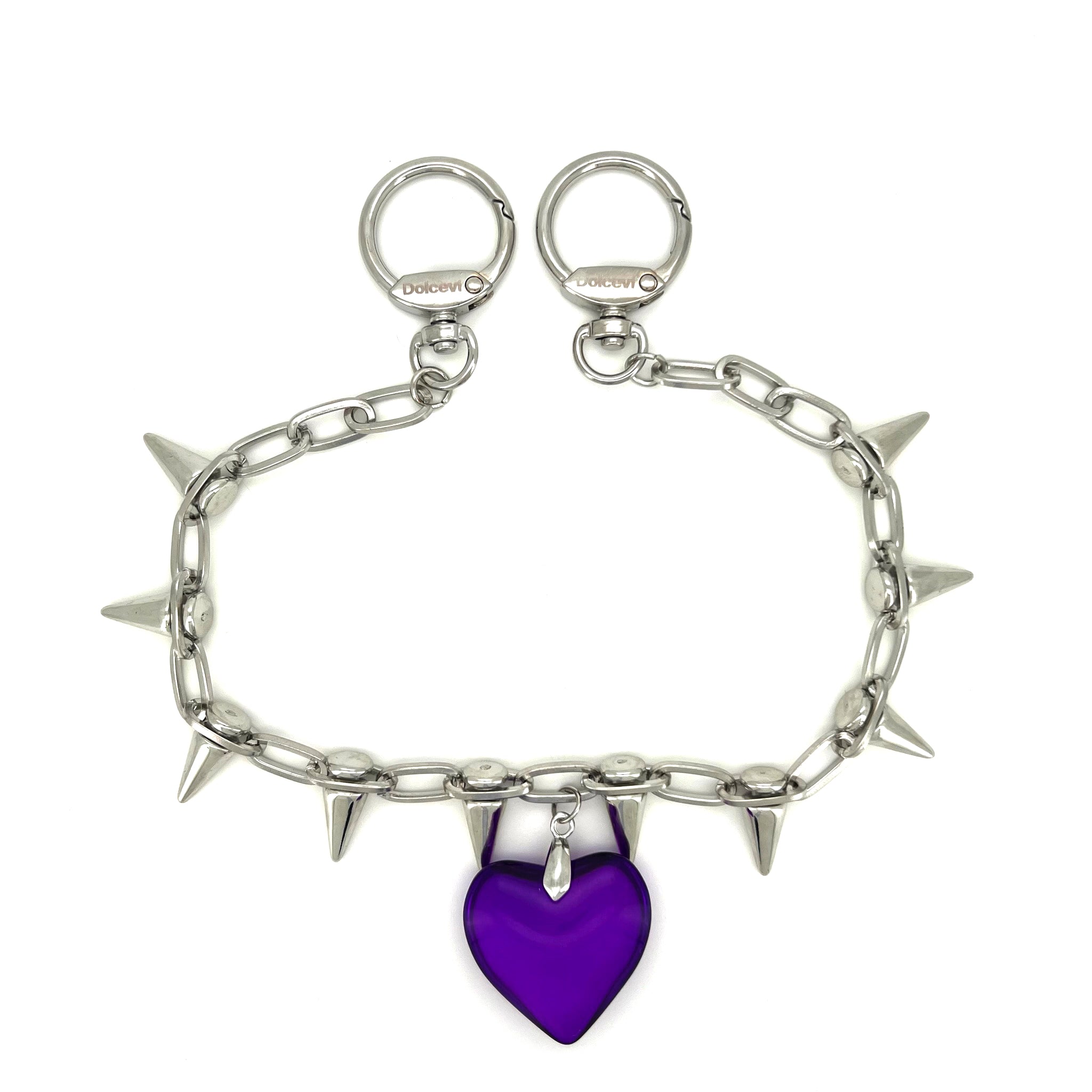 Amethyst Rebel Heart Charm