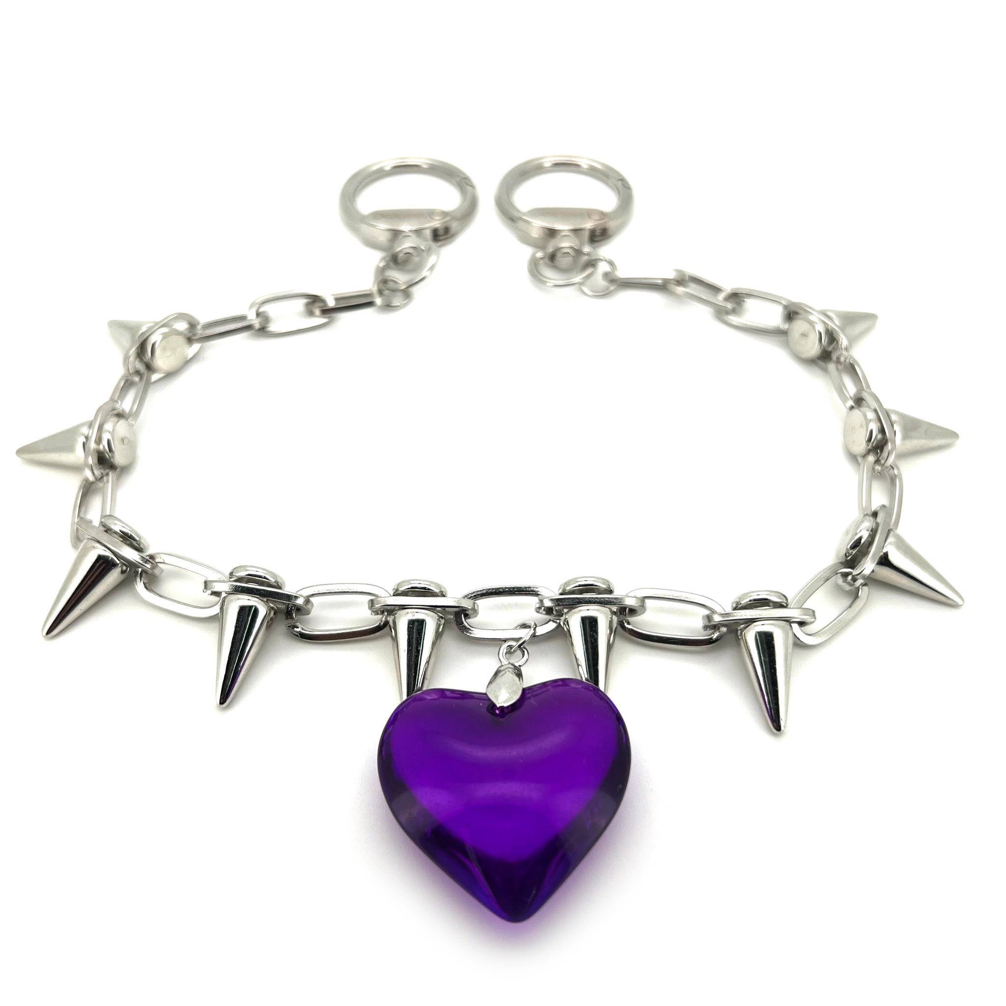 Amethyst Rebel Heart Charm